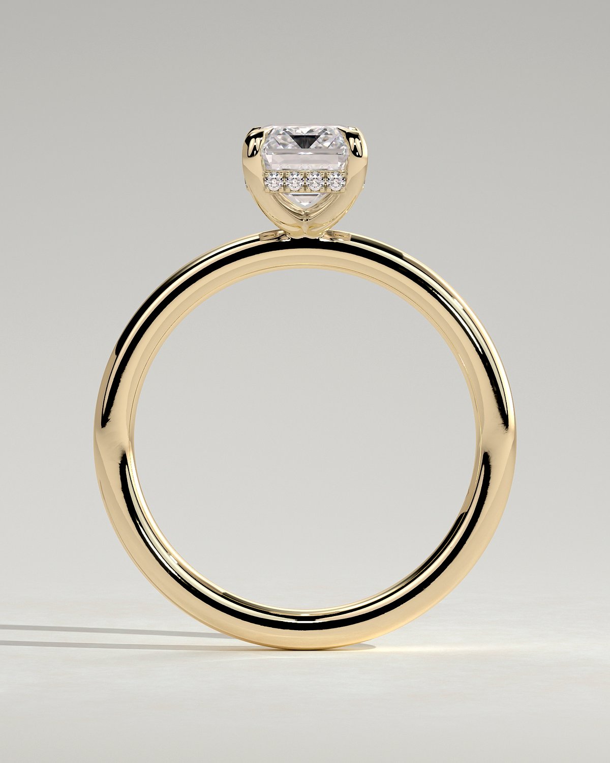 Alice  Emerald Solitaire - 18k Yellow Gold