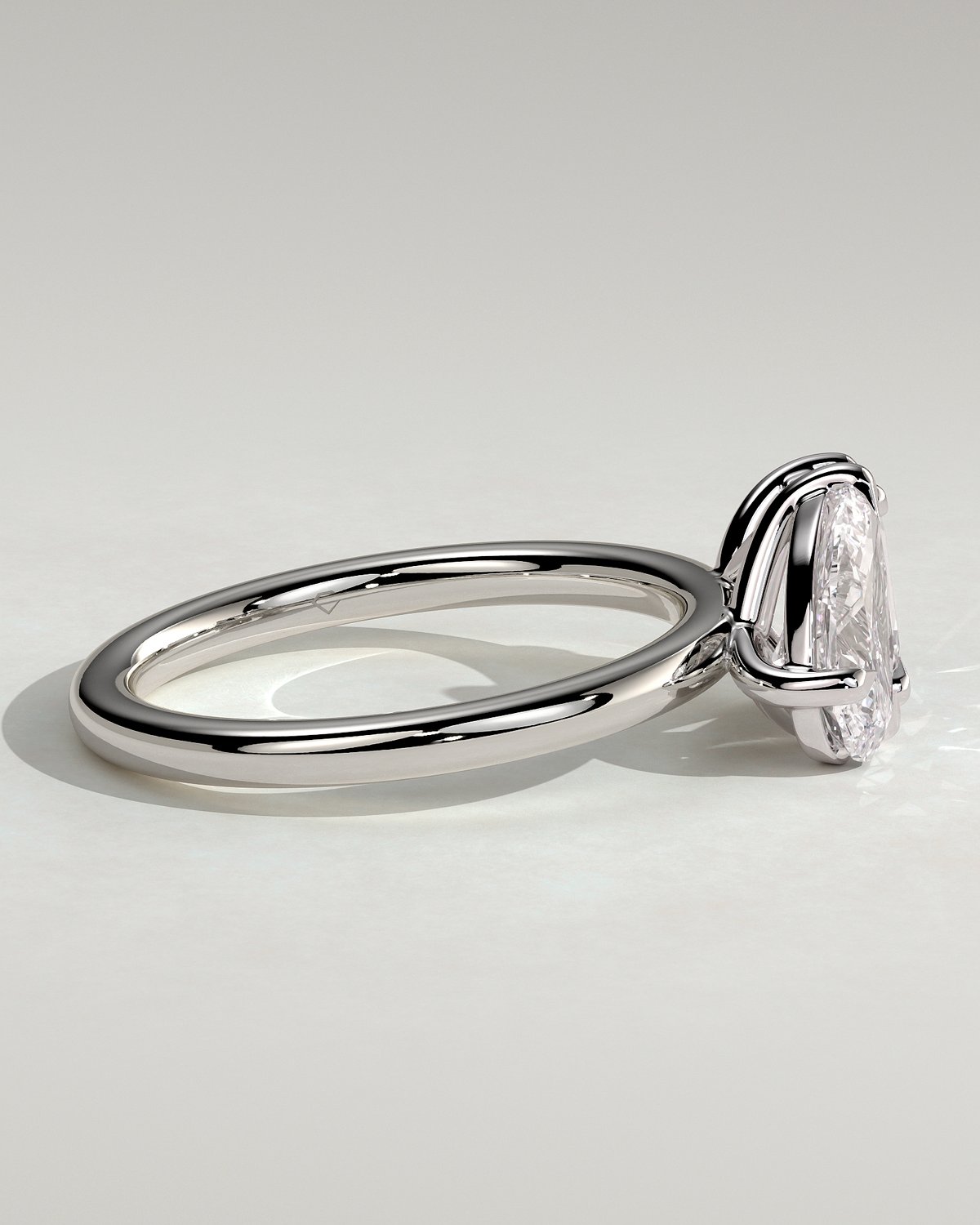 Amor - Pear and Emerald Toi Et Moi - 18k White Gold