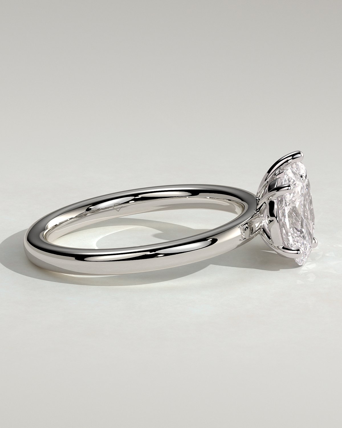 April - Oval & Pear Toi Et Moi - 18k White Gold