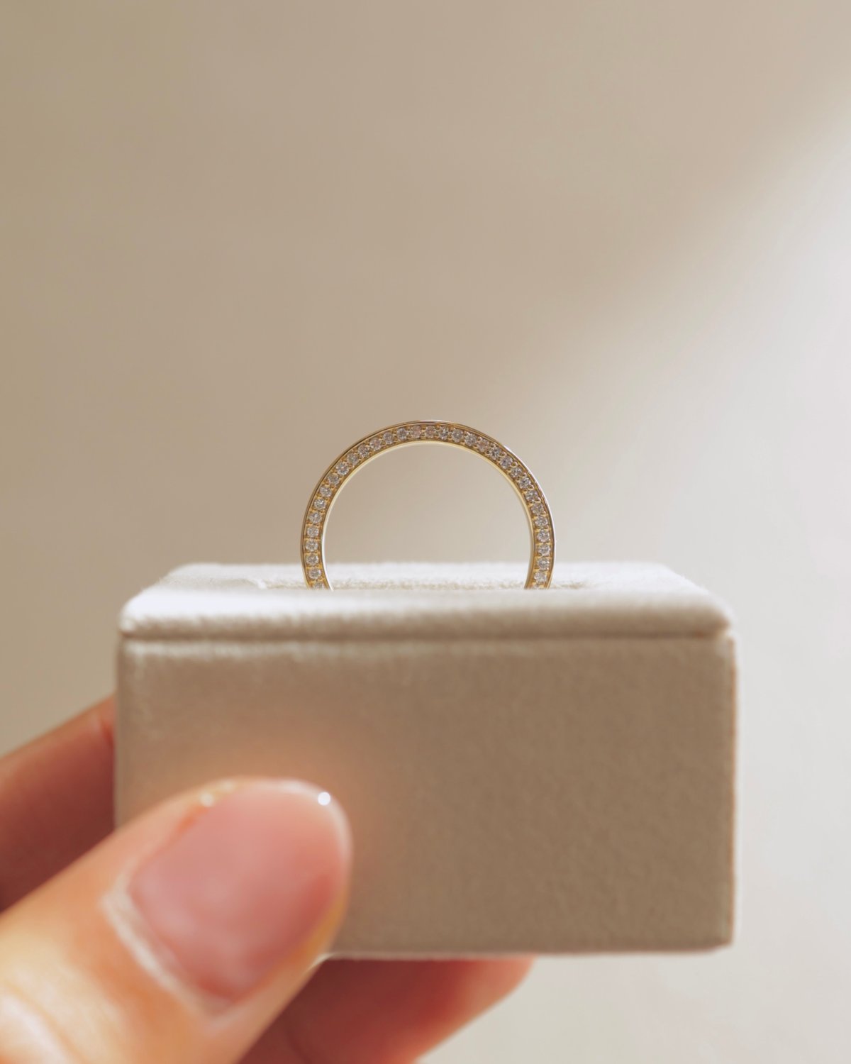 Arden - Cigar Band with Hidden Pav Detail Lifestyle Image