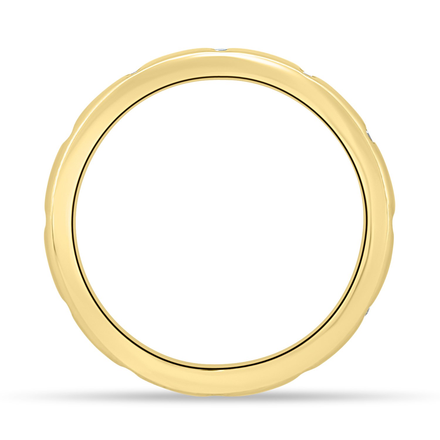 Bianca  Hammer Set Wedding Ring - 18k Yellow Gold