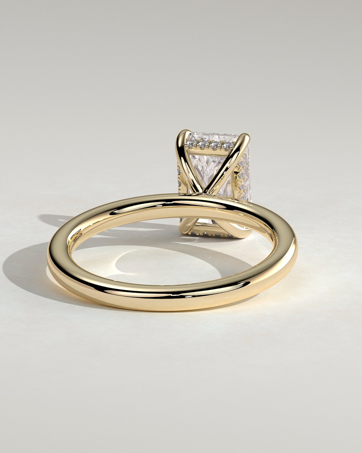Carly  Radiant Solitaire - 18k Yellow Gold