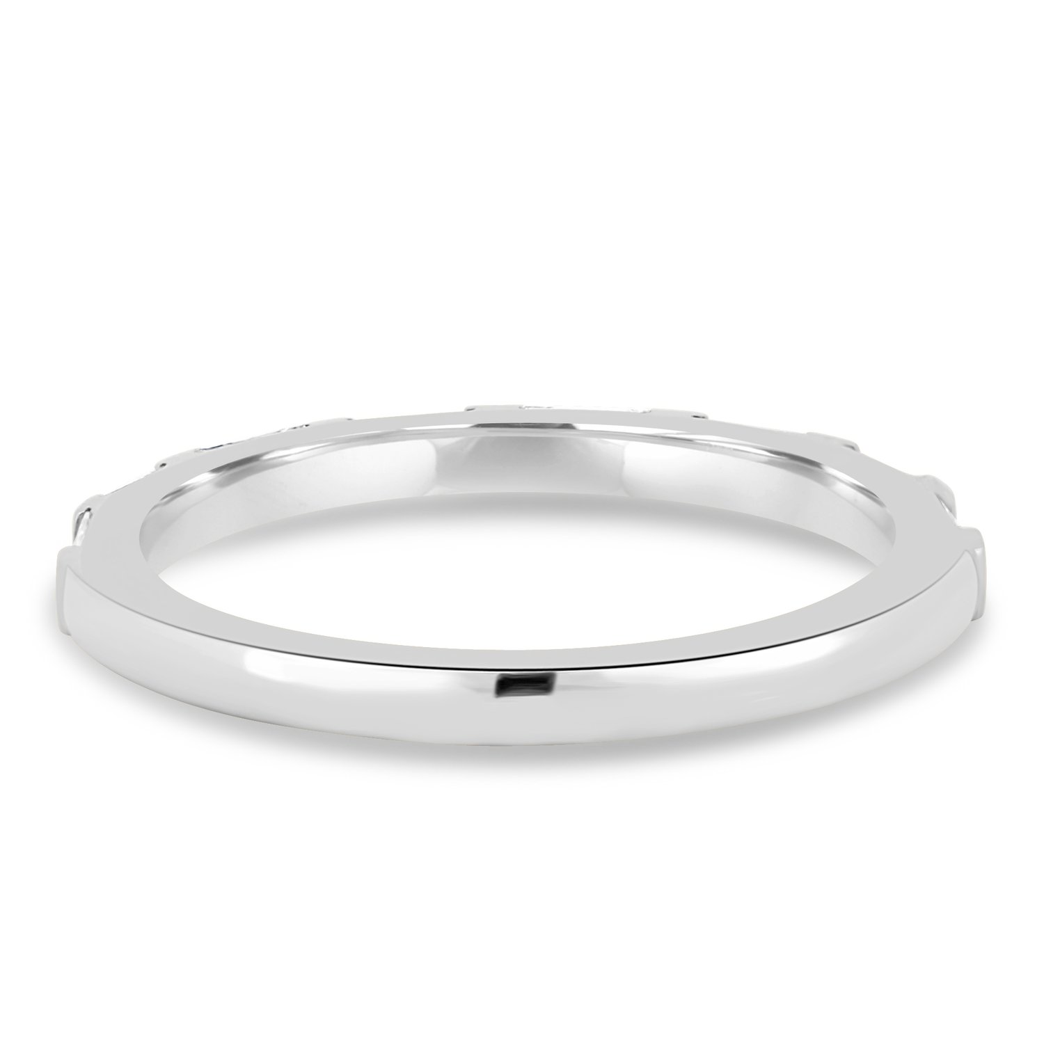 Felicity  Baguette Stone Wedding Ring - 18k White Gold