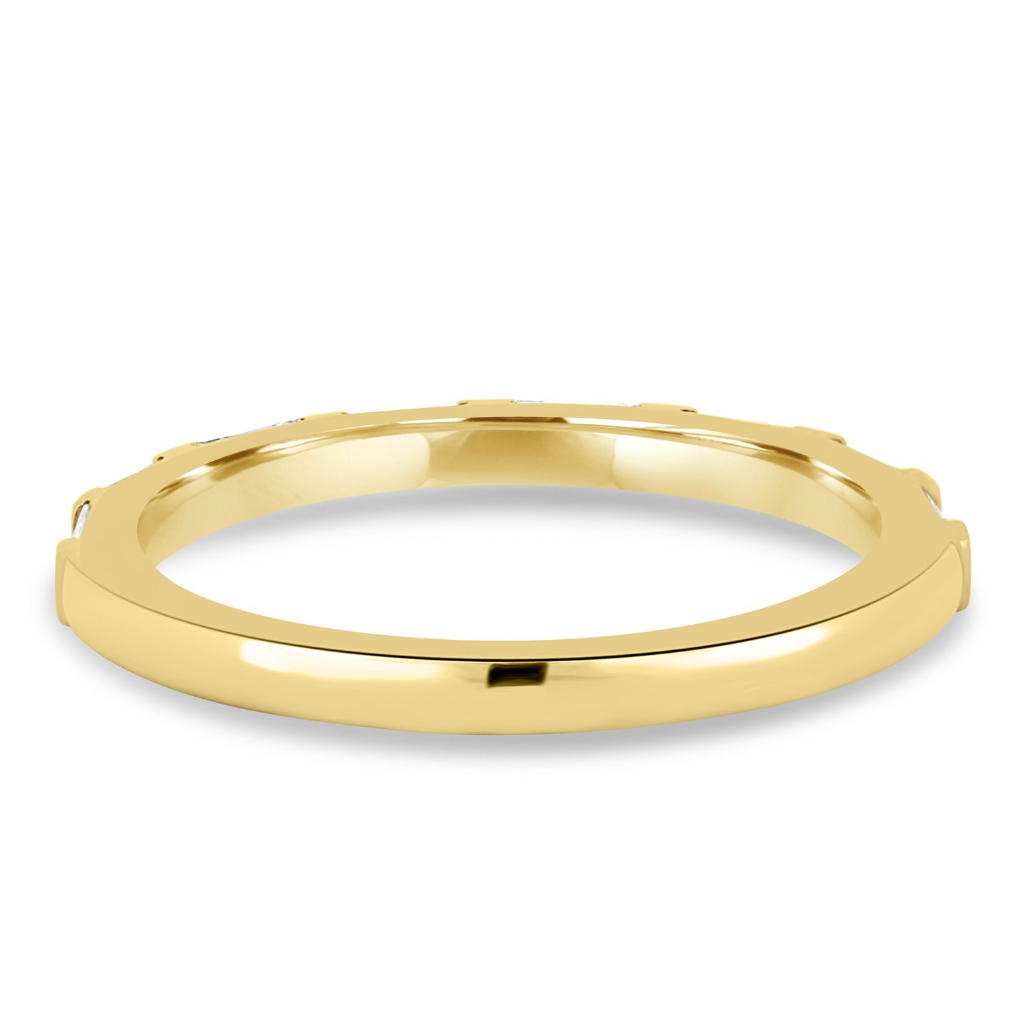 Felicity  Baguette Stone Wedding Ring - 18k Yellow Gold