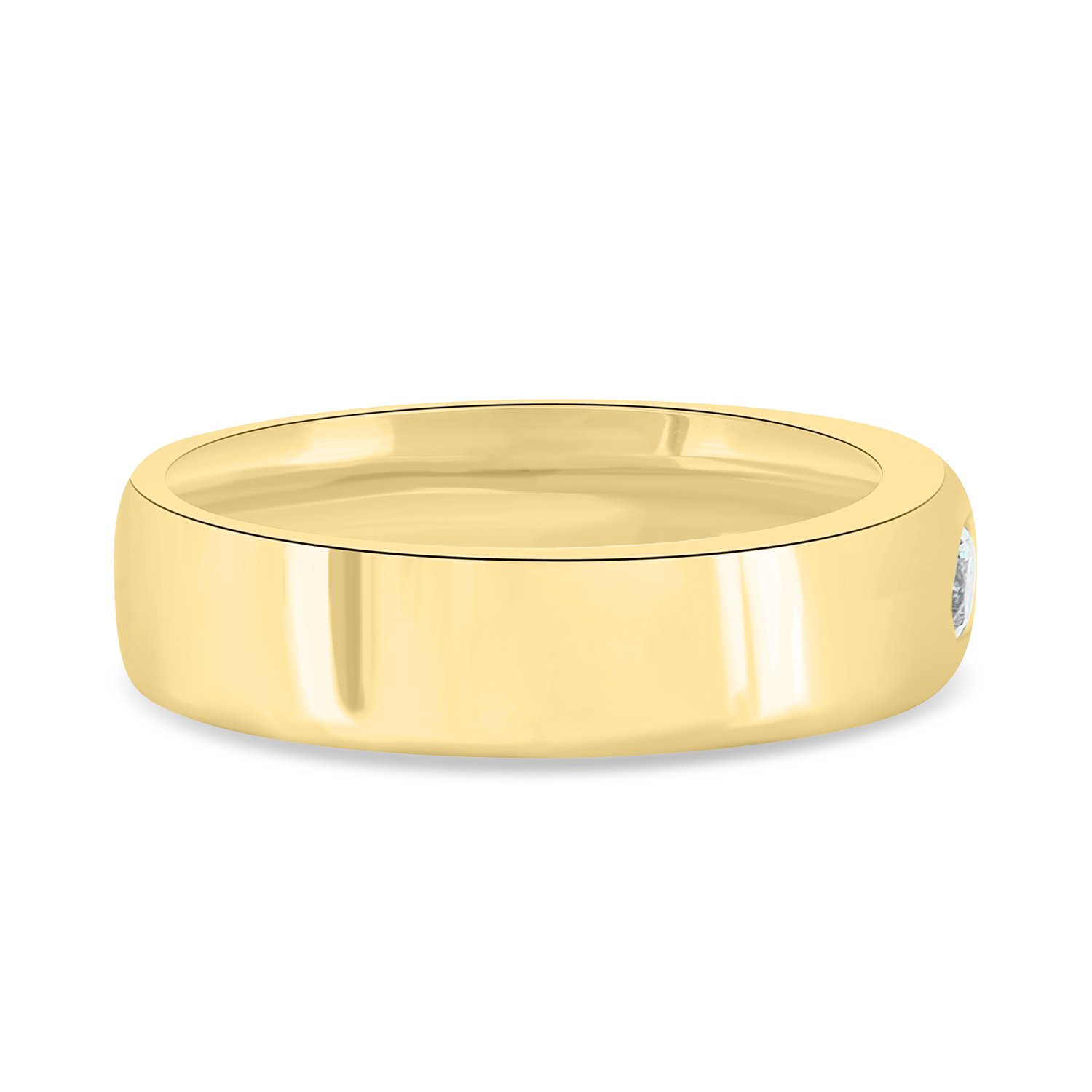 Franca - East West Marquise Smooth Dome Solitaire - 18k Yellow Gold