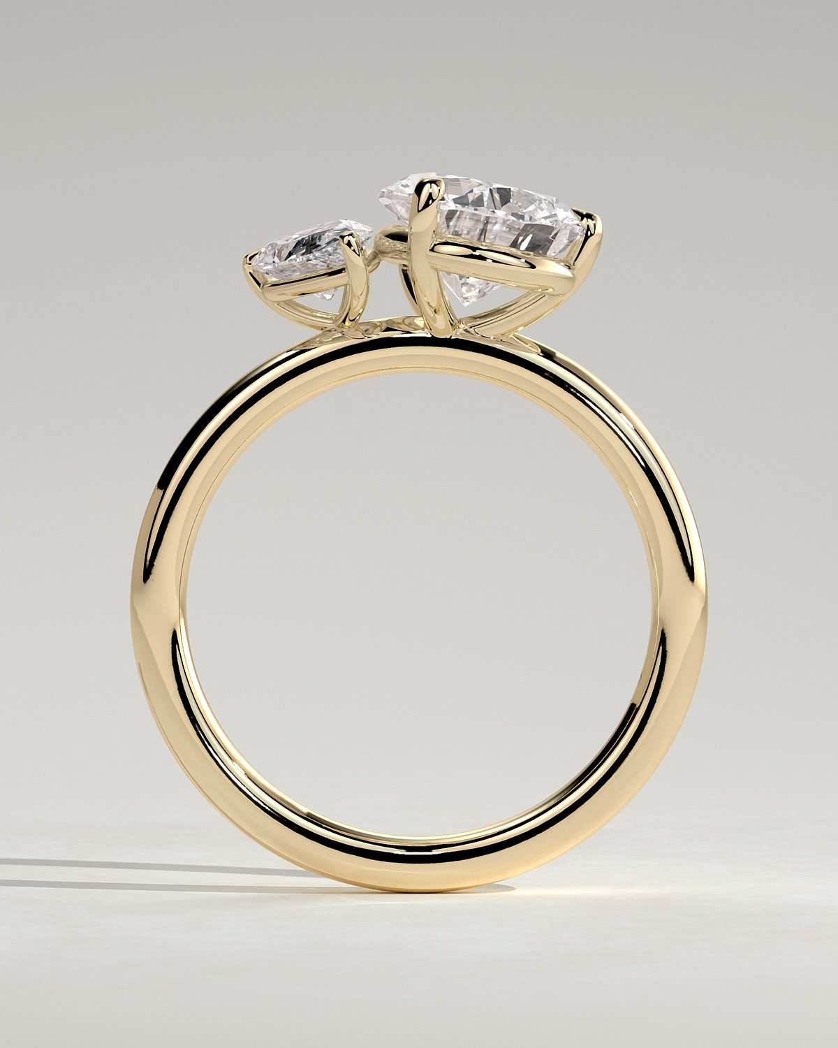 Francesca - Double Pear Toi et Moi - 18k Yellow Gold