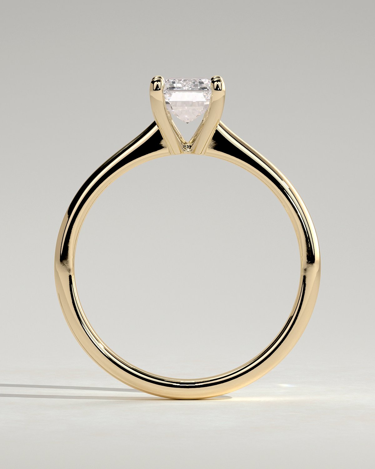 Freya  Emerald Solitaire - 18k Yellow Gold