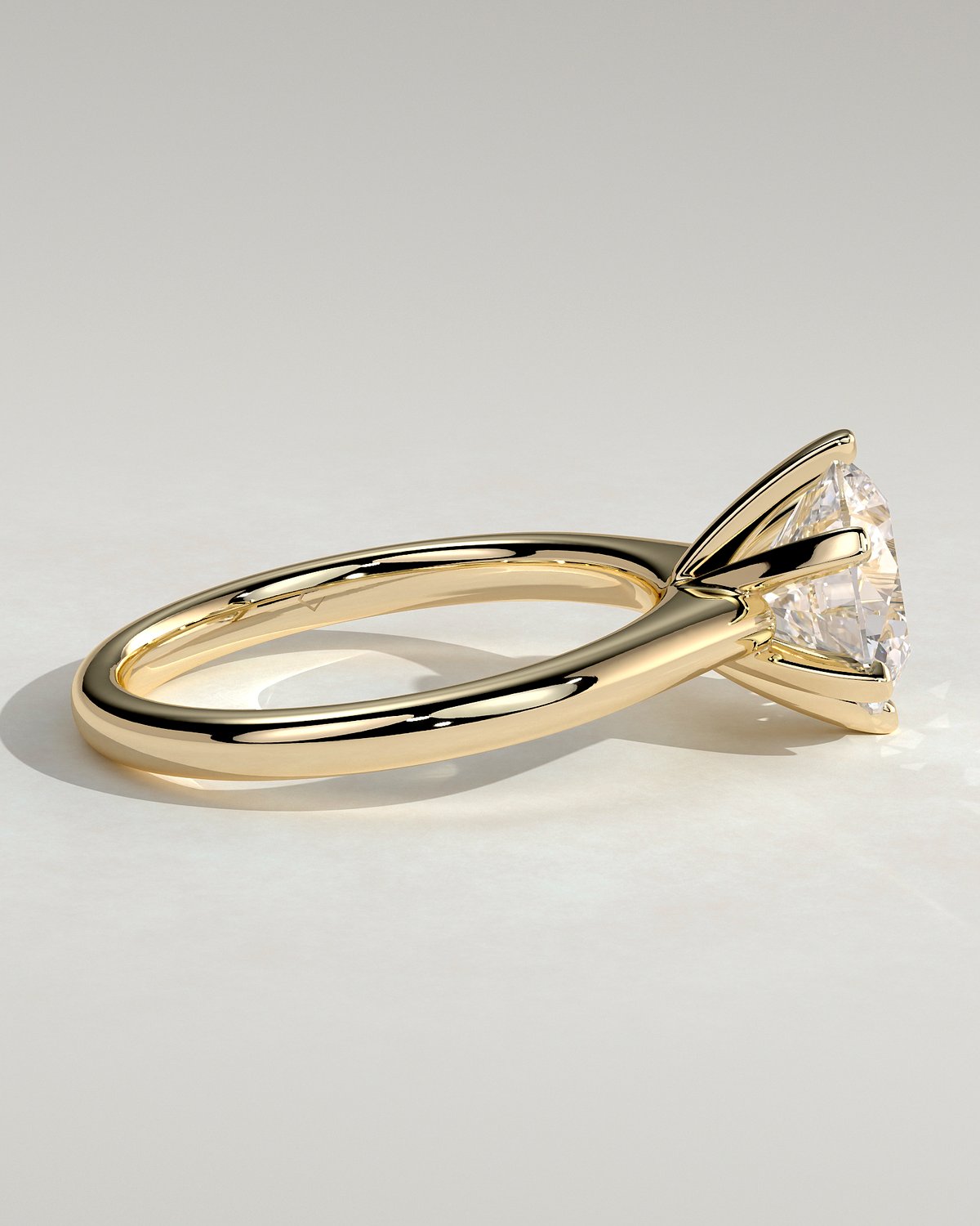 Gabrielle  6 Claw Solitaire - 18k Yellow Gold