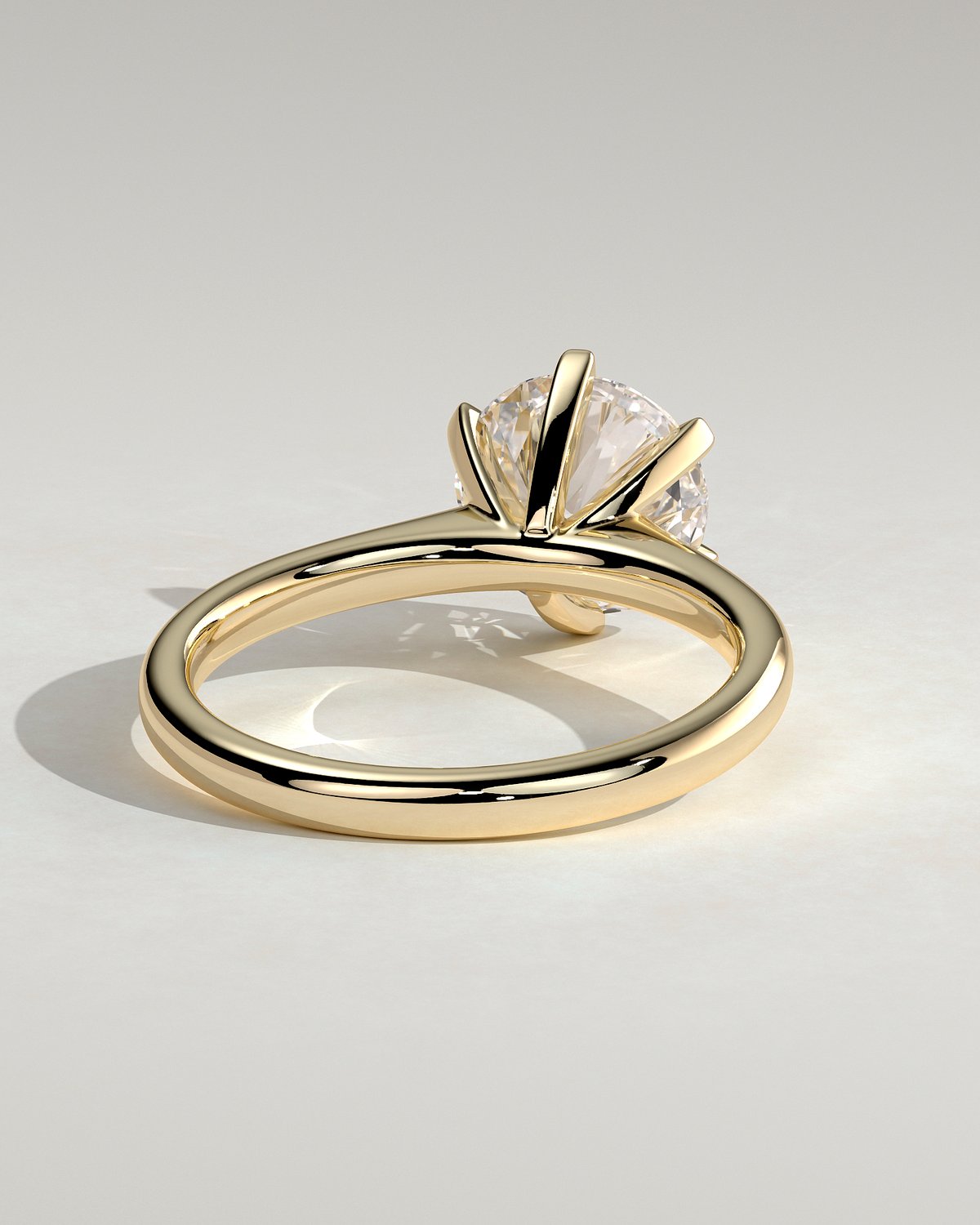 Gabrielle  6 Claw Solitaire - 18k Yellow Gold