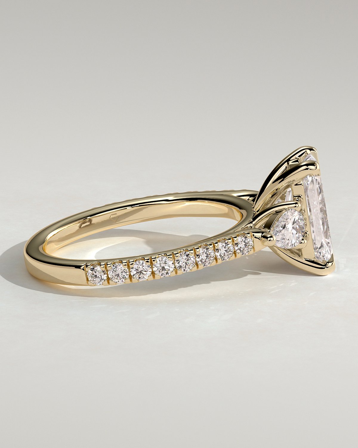 Ginny - Radiant Trilogy with Pav - 18k Yellow Gold