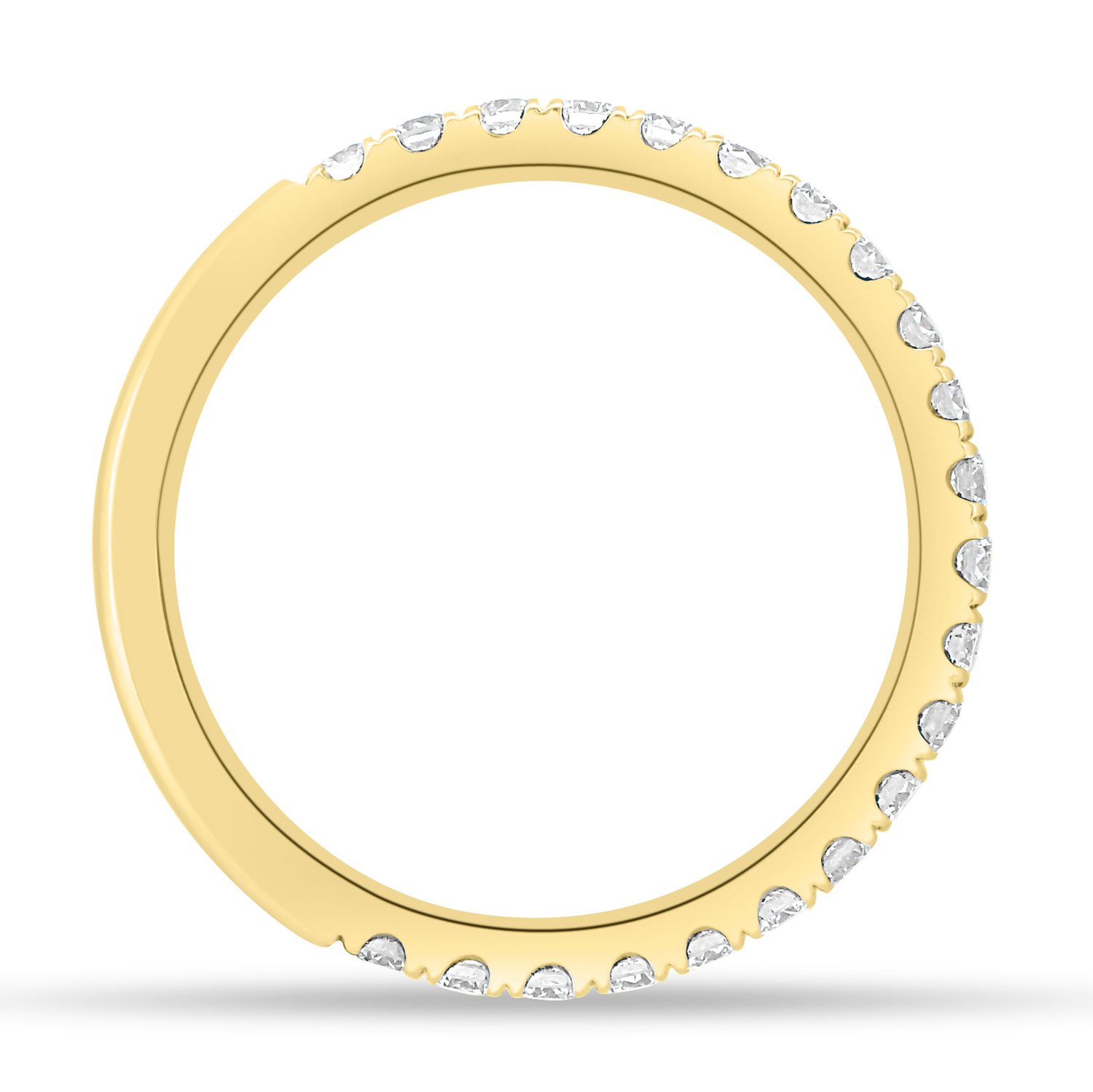 Joanna  Two Third Pave Wedding Ring - 18k Yellow Gold