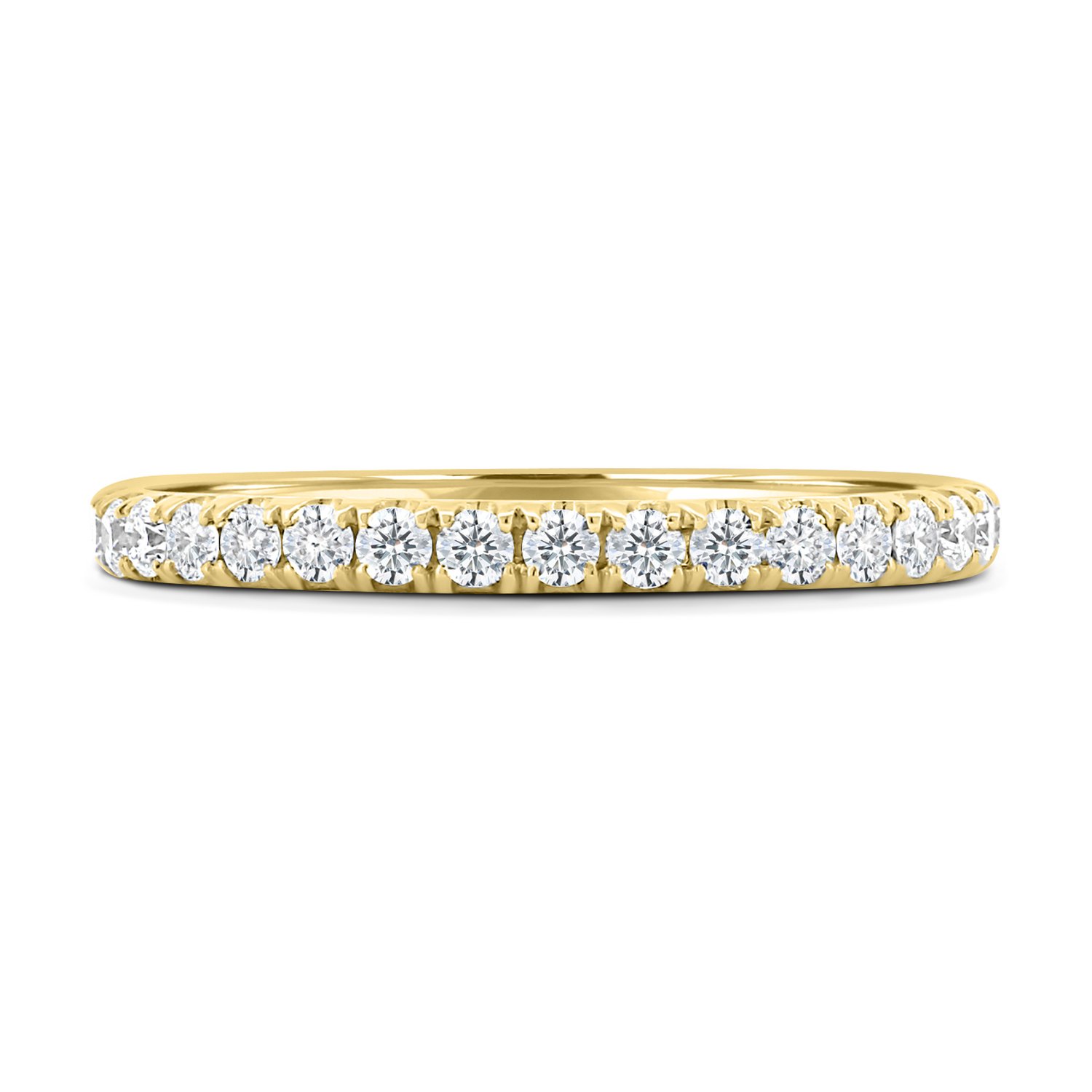 Joanna  Two Third Pave Wedding Ring - 18k Yellow Gold