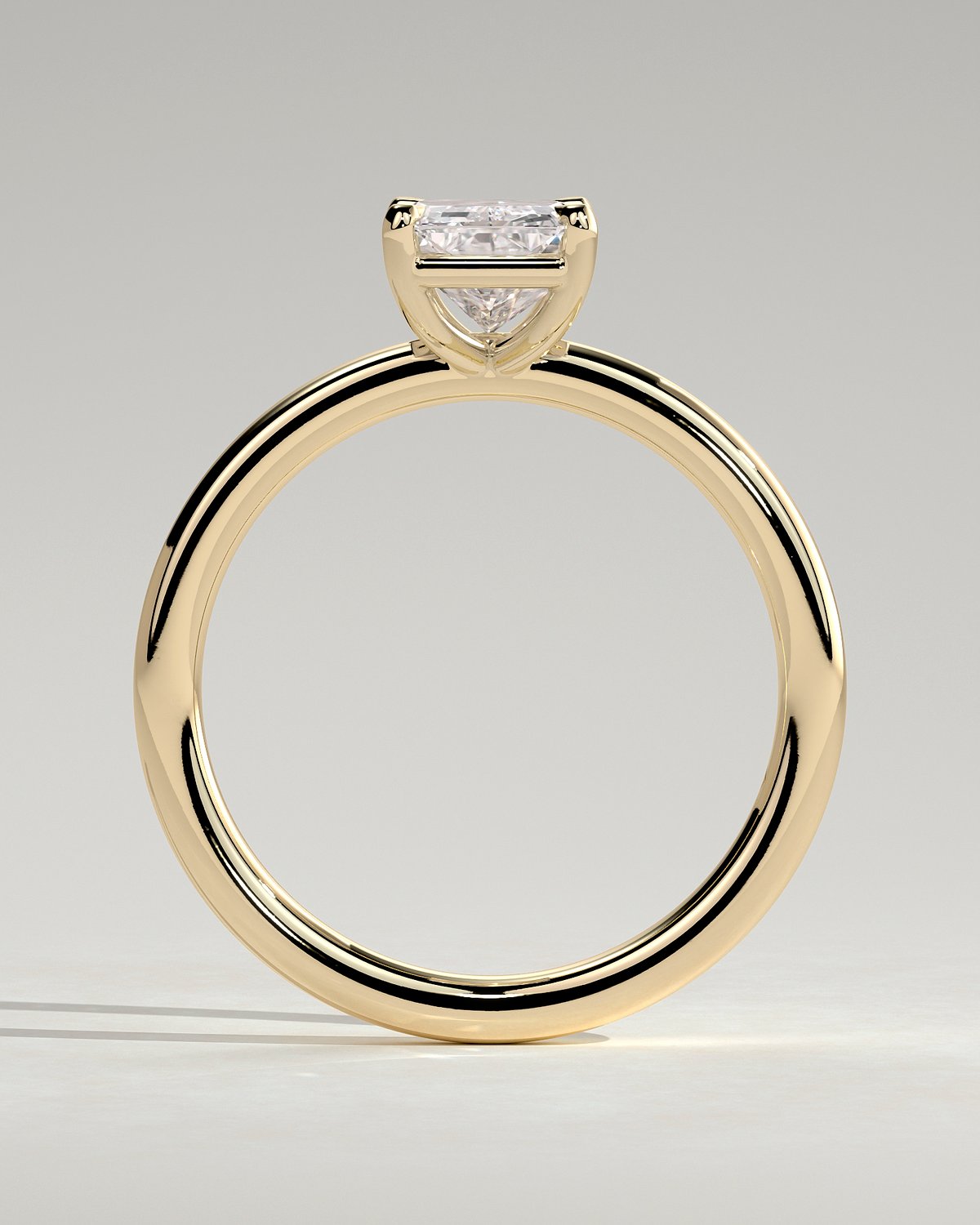 Judy - Radiant Solitaire - 18k Yellow Gold