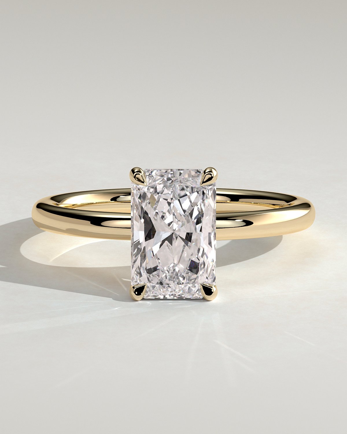 Judy - Radiant Solitaire - 18k Yellow Gold