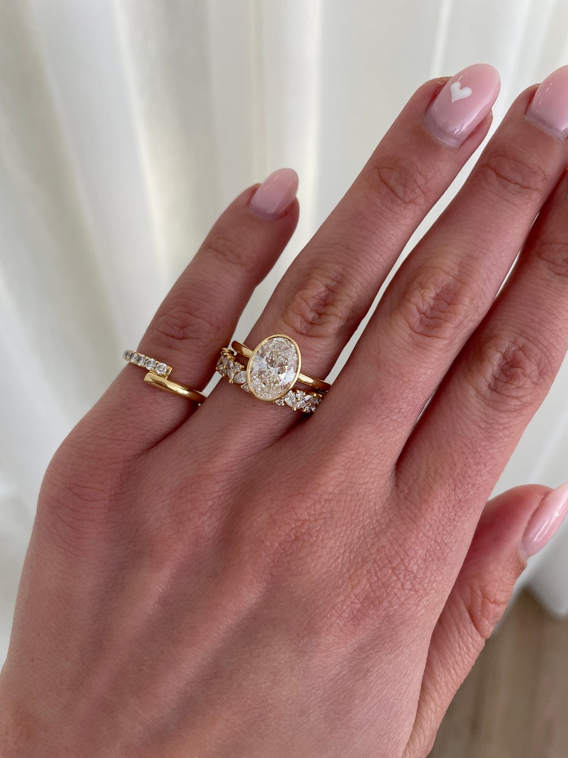 Lana - Round and Marquise Accent Wedding Ring Lifestyle Image