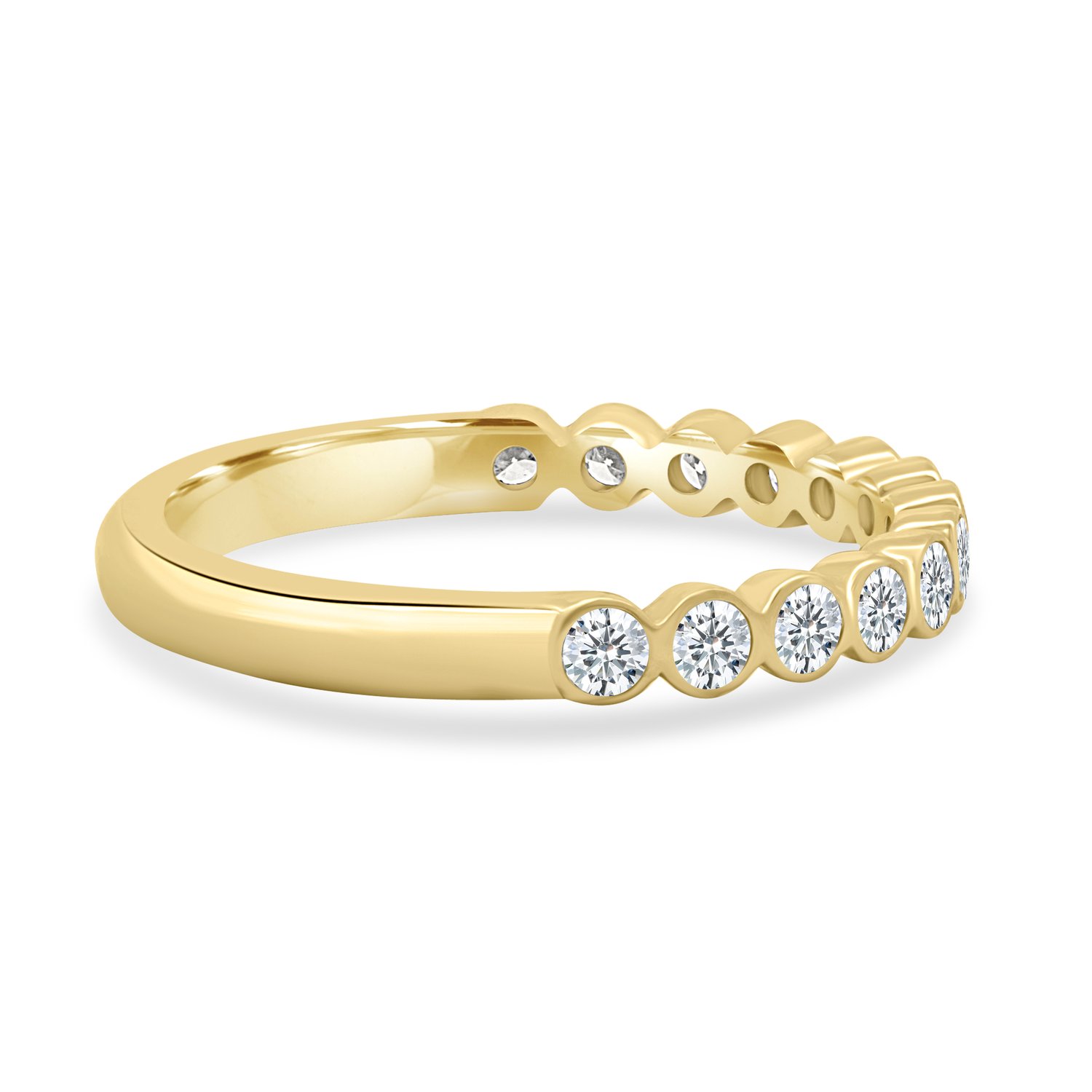 Laurie - Petite Bezel Ring - 18k Yellow Gold Straight