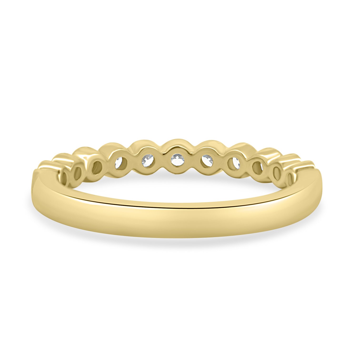 Laurie - Petite Bezel Ring - 18k Yellow Gold Straight