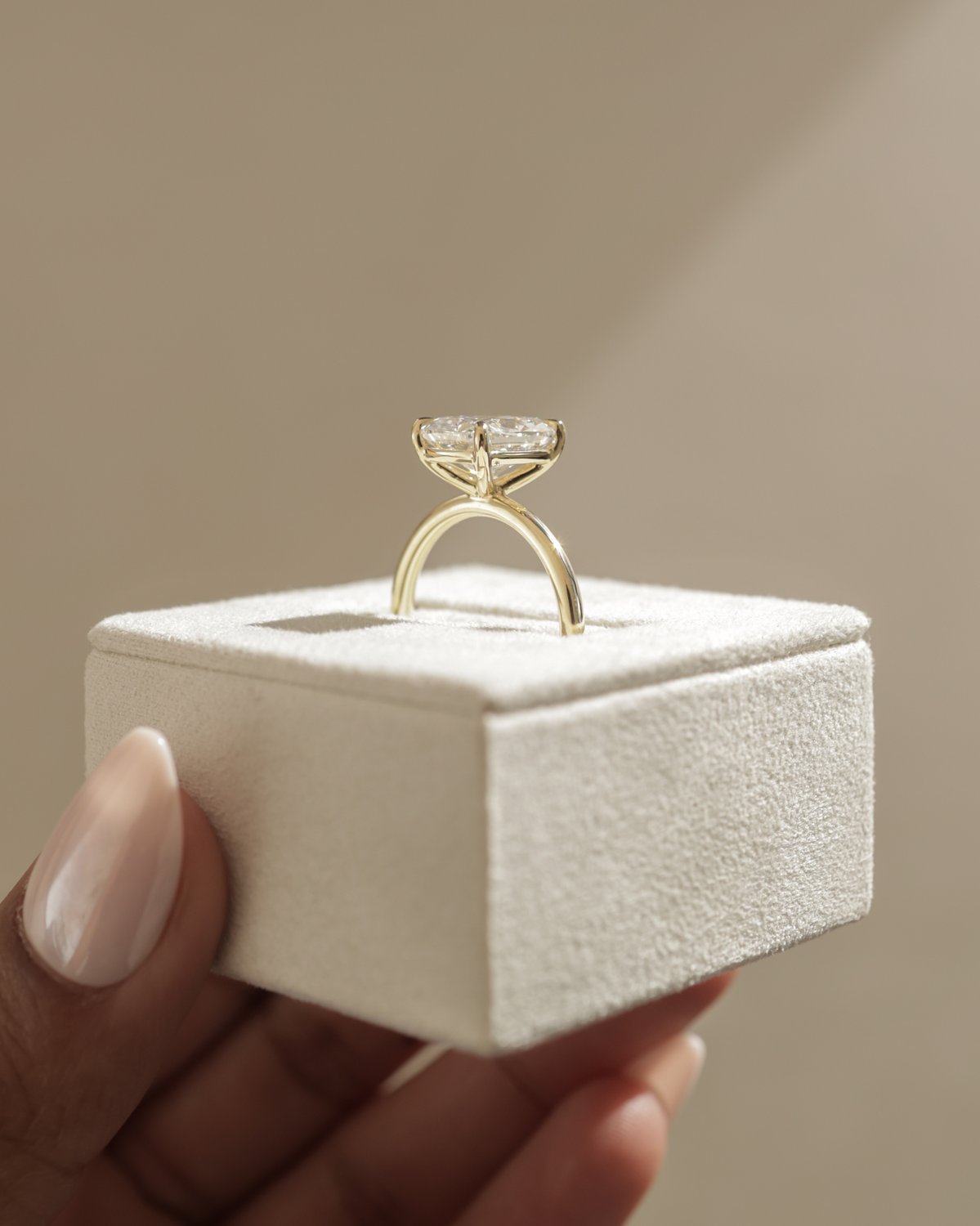Leonora - Elongated Cushion Solitaire Lifestyle Image
