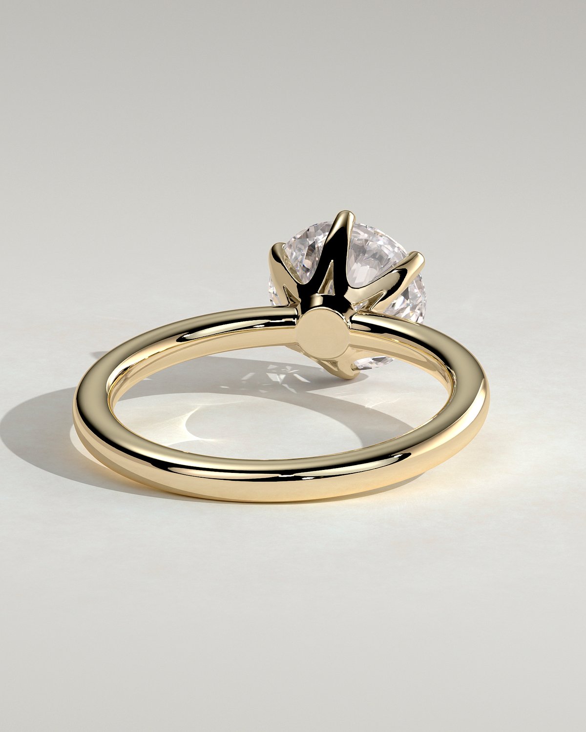 Mariah - Low Set Round Solitaire - 18k Yellow Gold