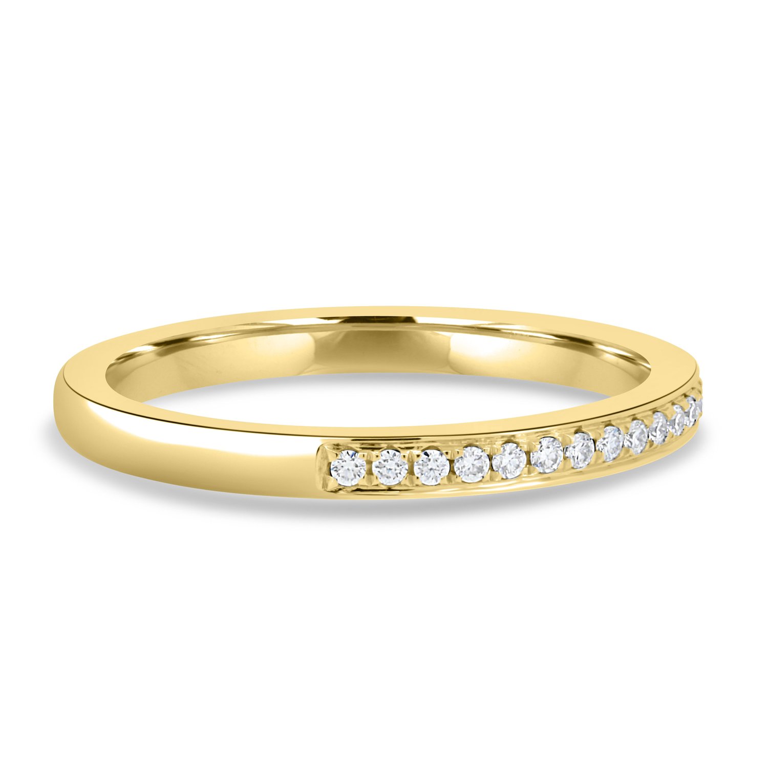 Monet - Micropave Wedding Ring - 18k Yellow Gold
