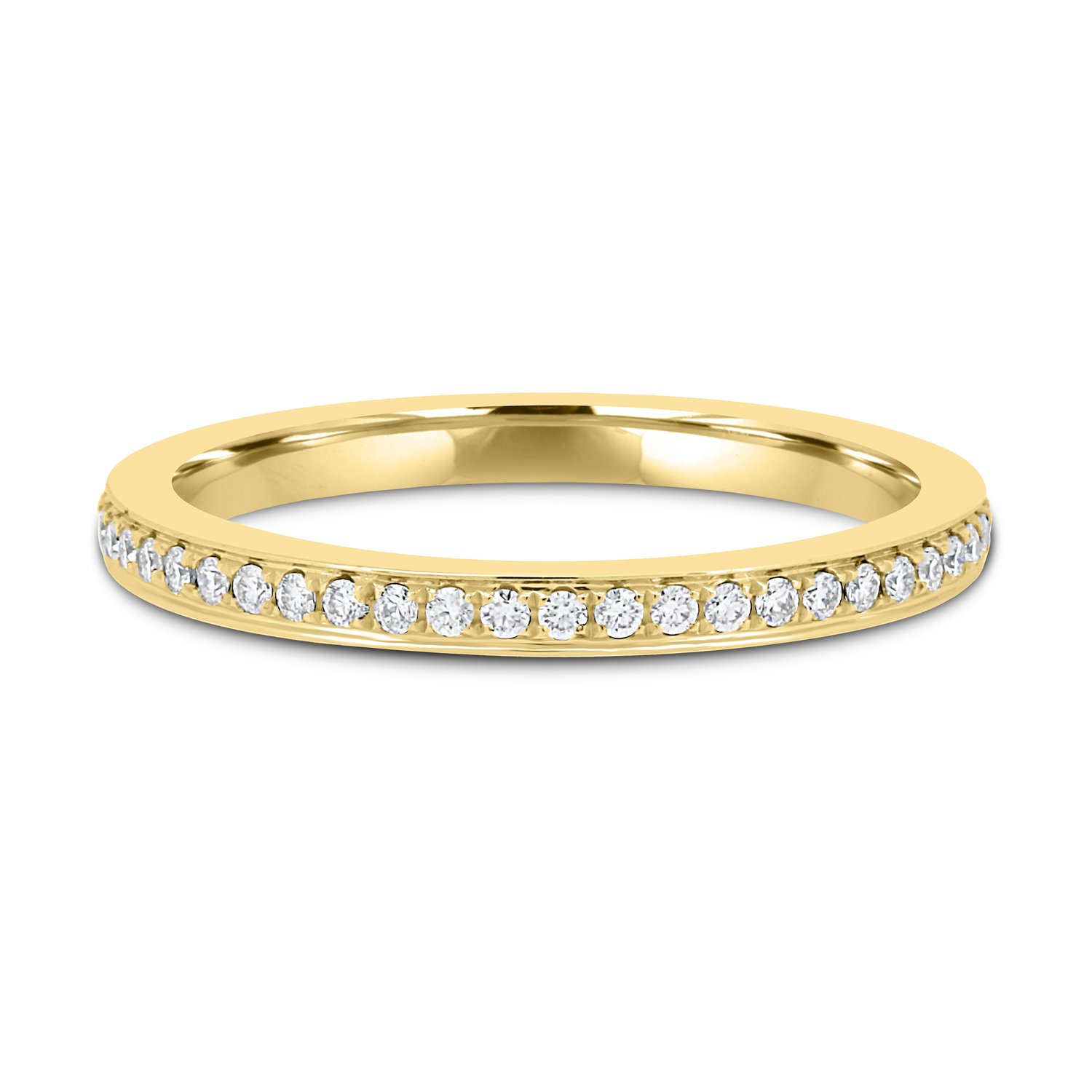 Monet - Micropave Wedding Ring - 18k Yellow Gold