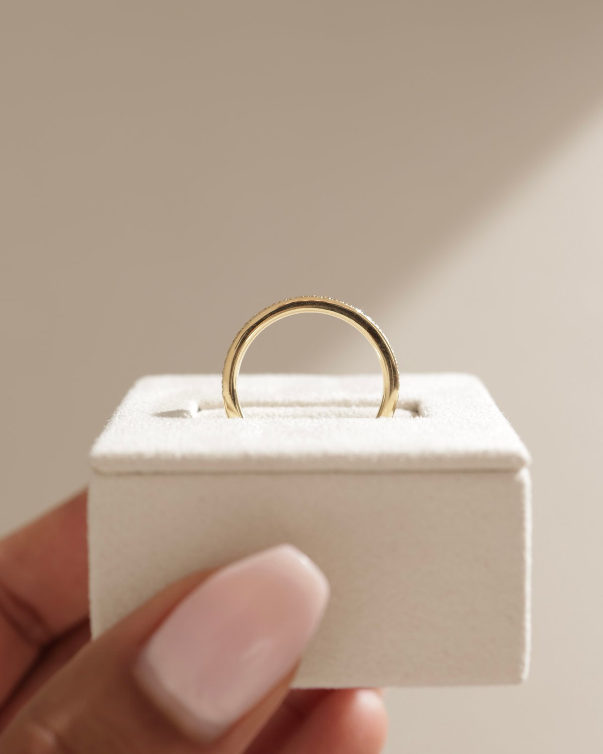 Monet - Micropave Wedding Ring Lifestyle Image