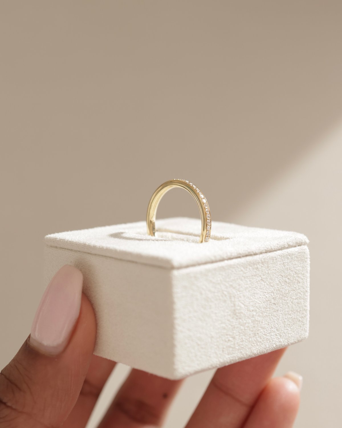 Monet - Micropave Wedding Ring Lifestyle Image