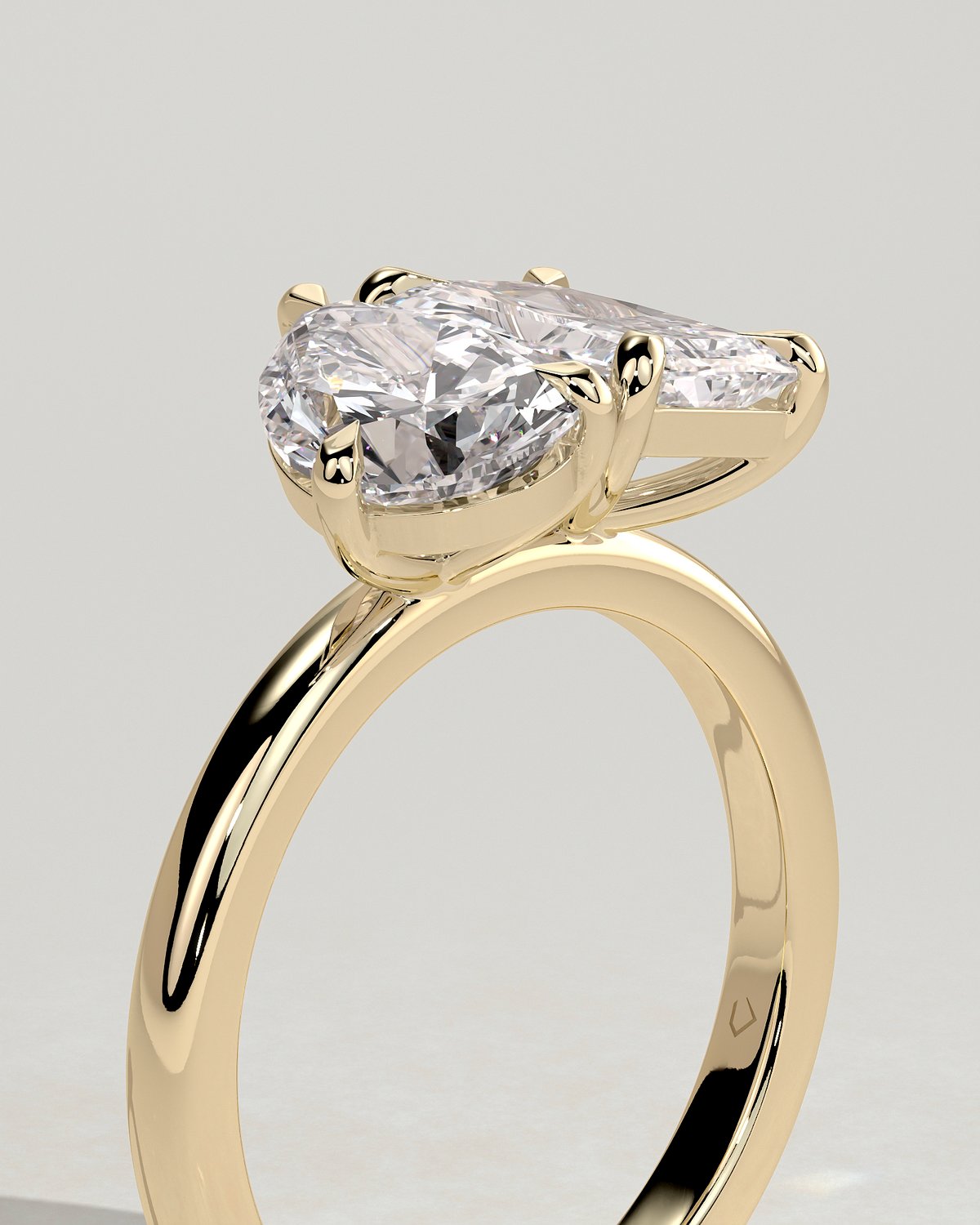 Morgan - Pear and Radiant Toi Et Moi - 18k Yellow Gold