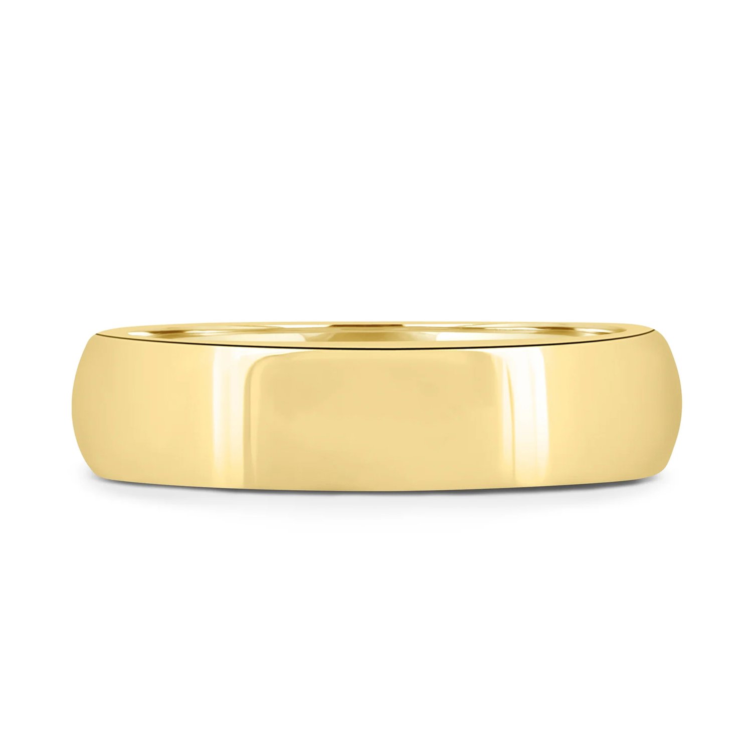 Neyda - Cigar Band Wedding Ring - 18k Yellow Gold