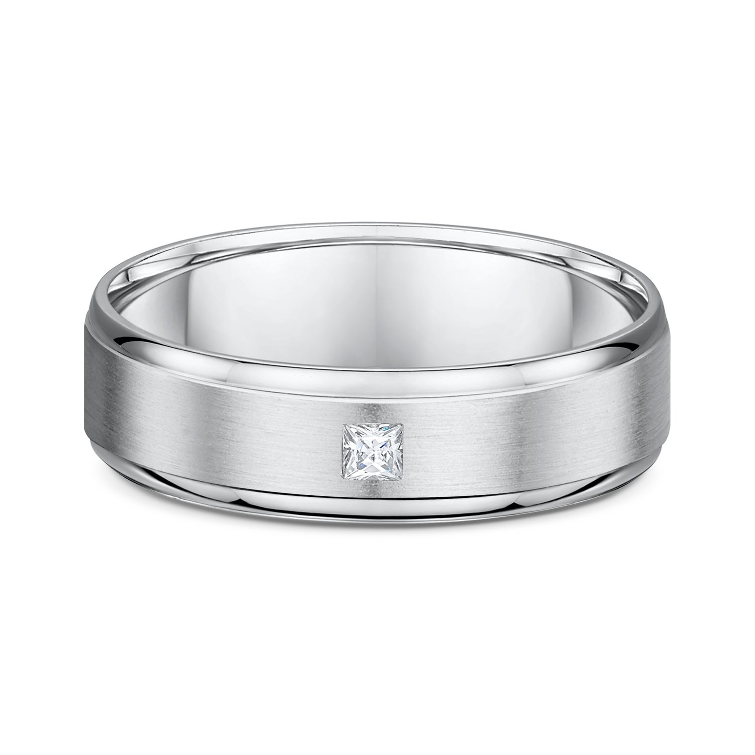 Oscar Mens Wedding Ring - 9k White Gold