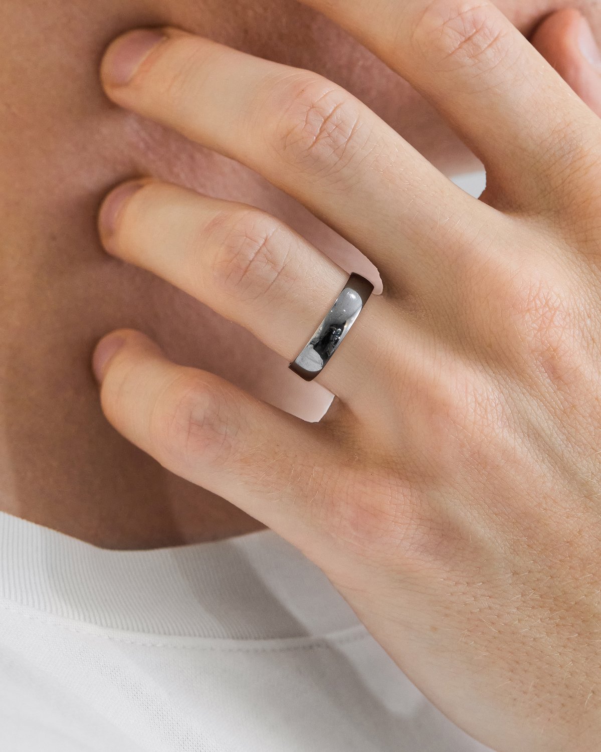 Roger Mens Wedding Ring Lifestyle Image