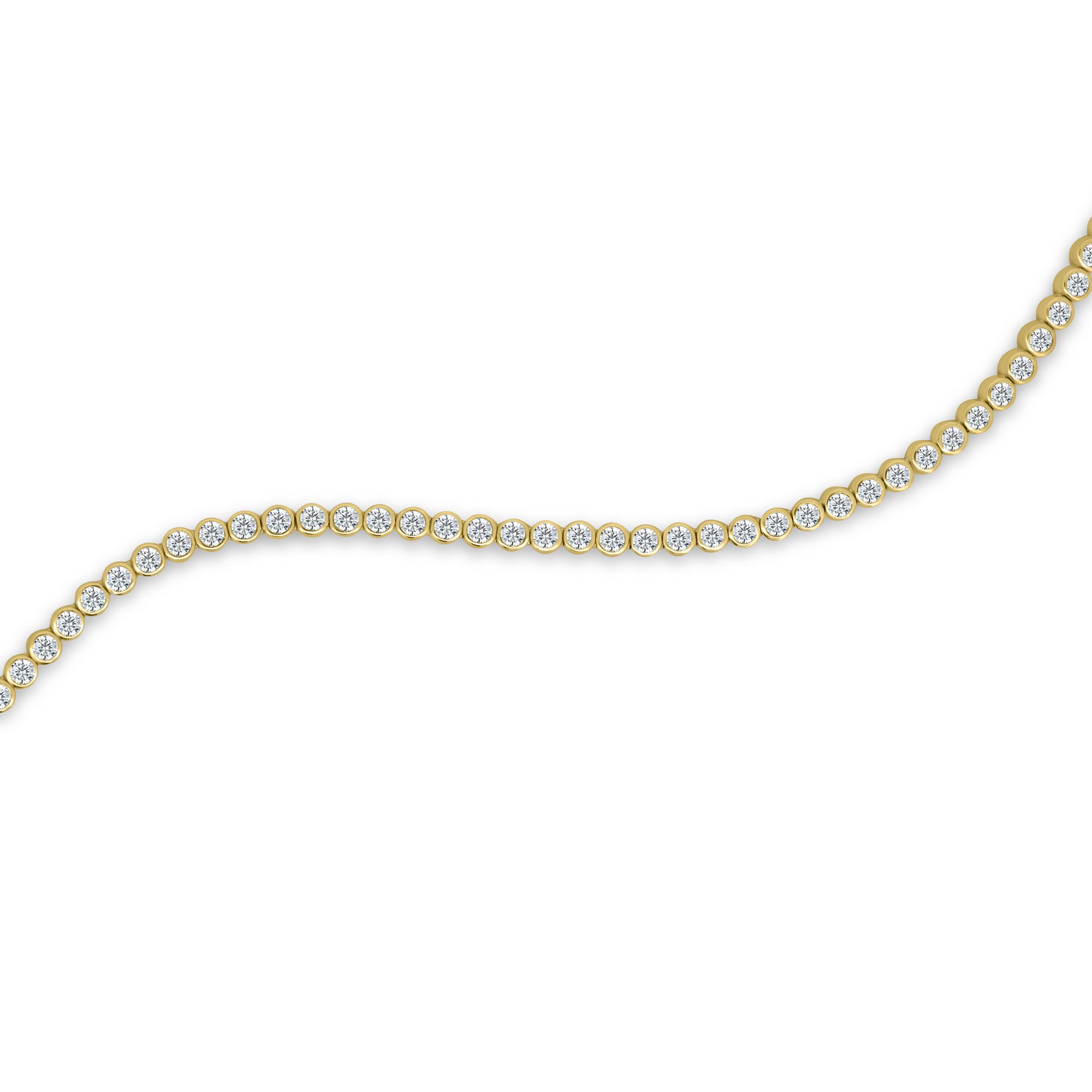 Round Bezel Tennis Bracelet - 2CT / 9K Gold 9k Yellow Gold