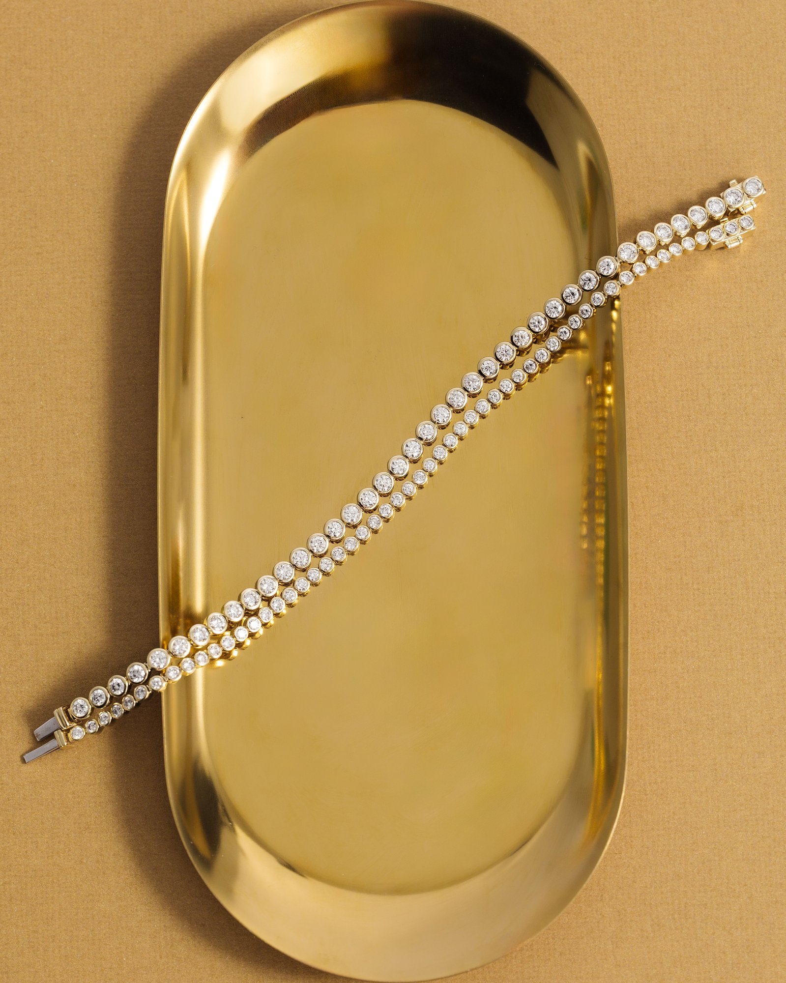Round Bezel Tennis Bracelet - 2CT / 9K Gold 9k Yellow Gold