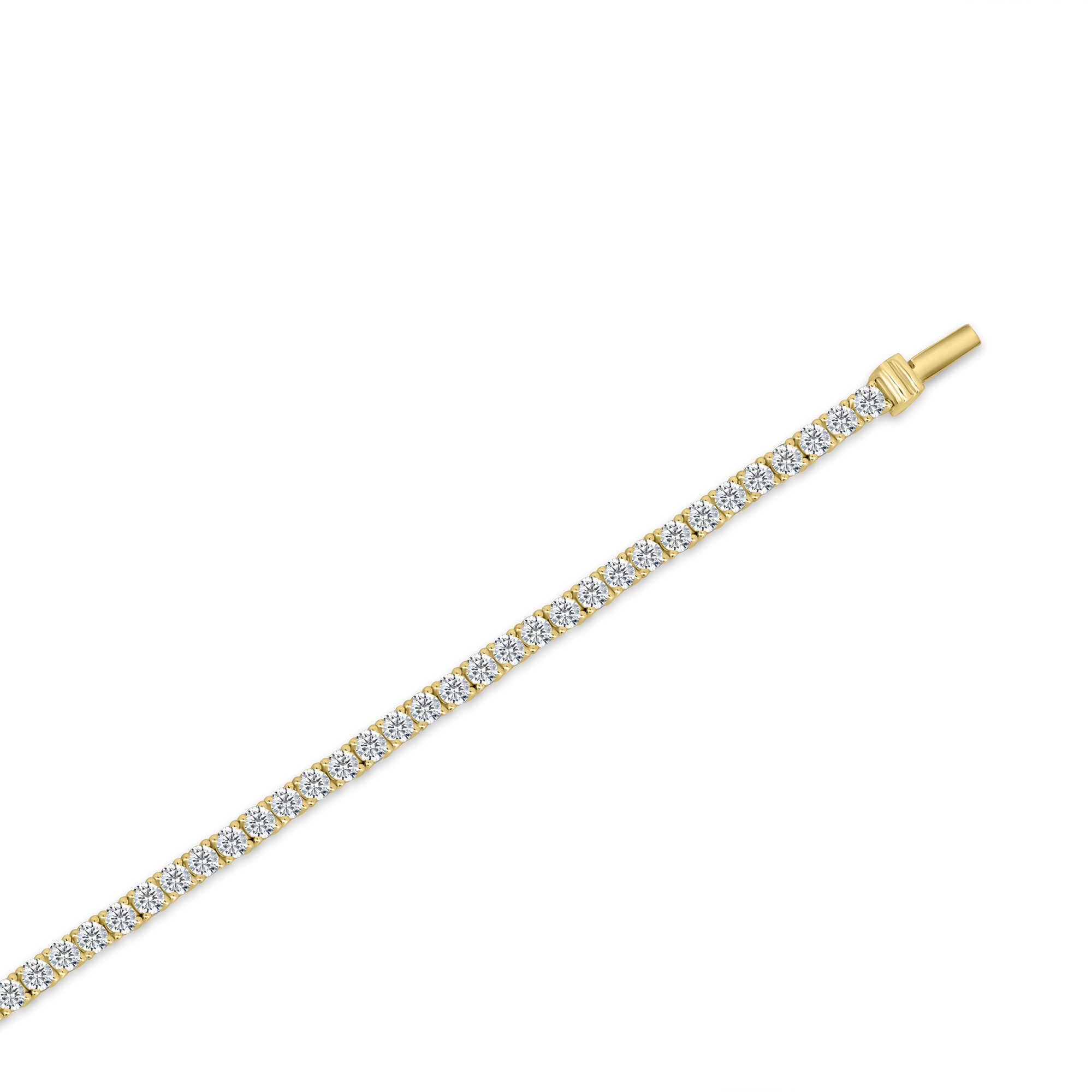 Classic 4 Claw Round Tennis Bracelet - 3CT / 9K Gold 9k Yellow Gold