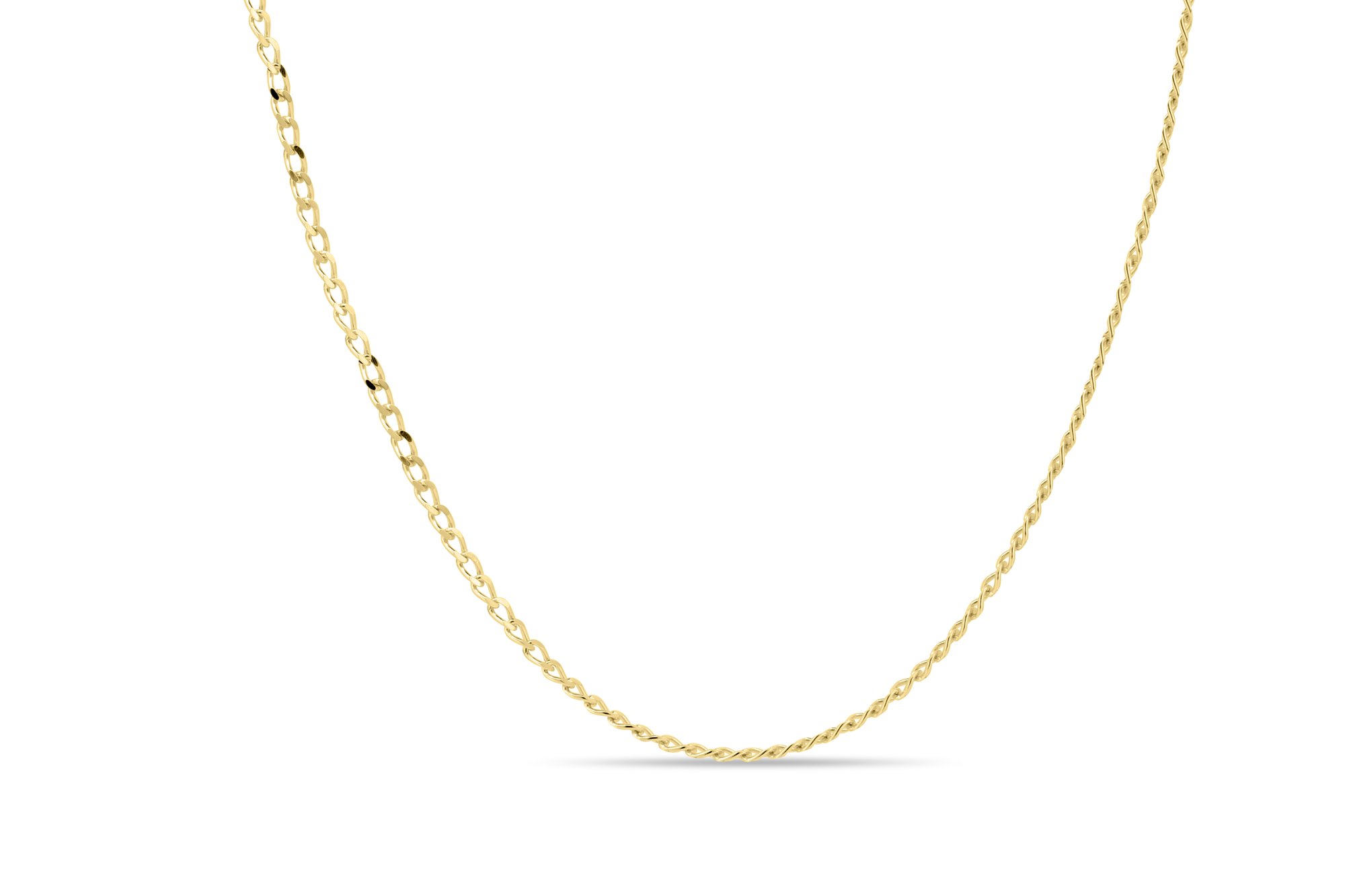 Adley - 45cm Open Diamond Cut Chain - 9k Yellow Gold