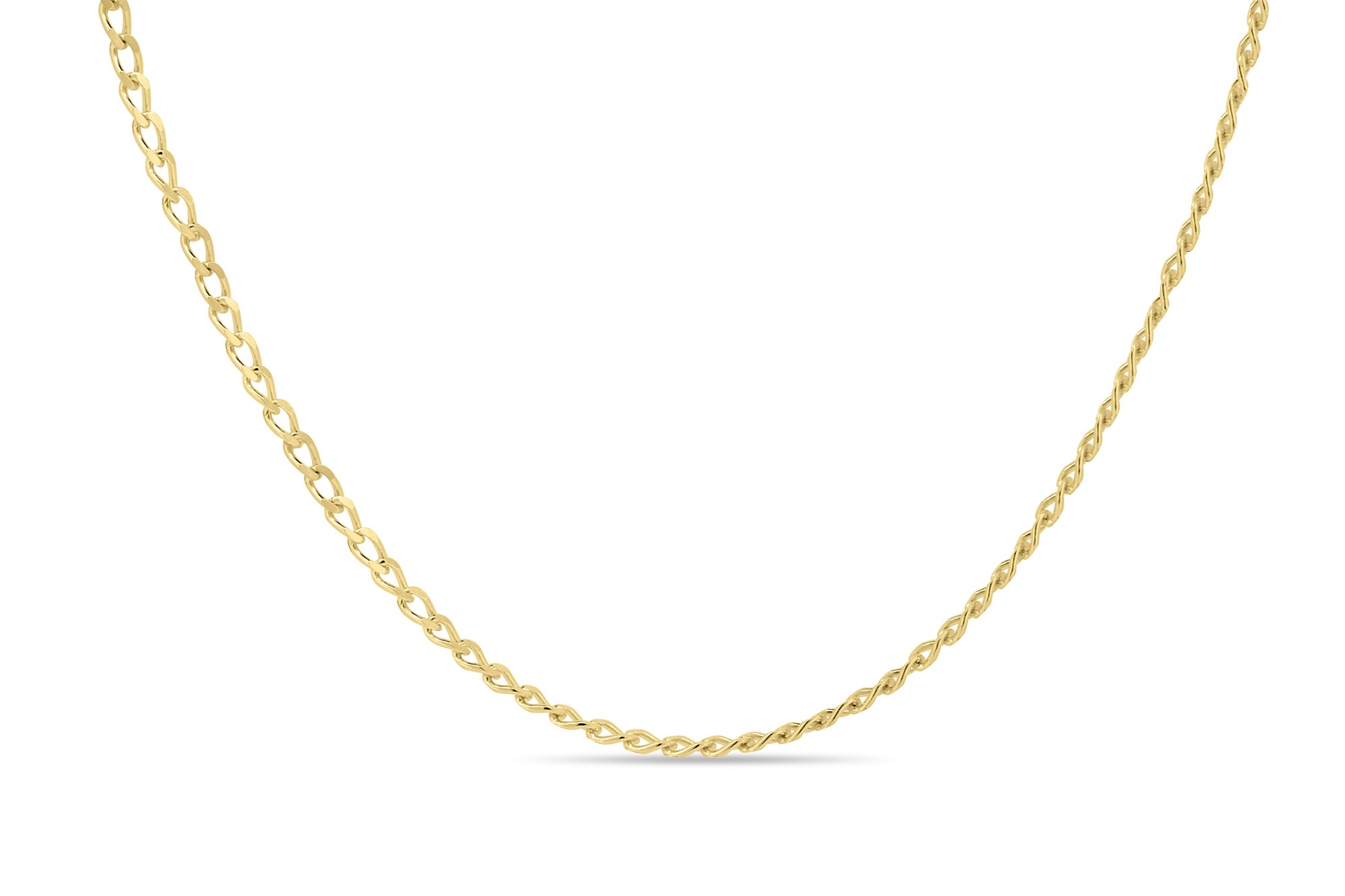 Adley - 45cm Open Diamond Cut Chain - 9k Yellow Gold