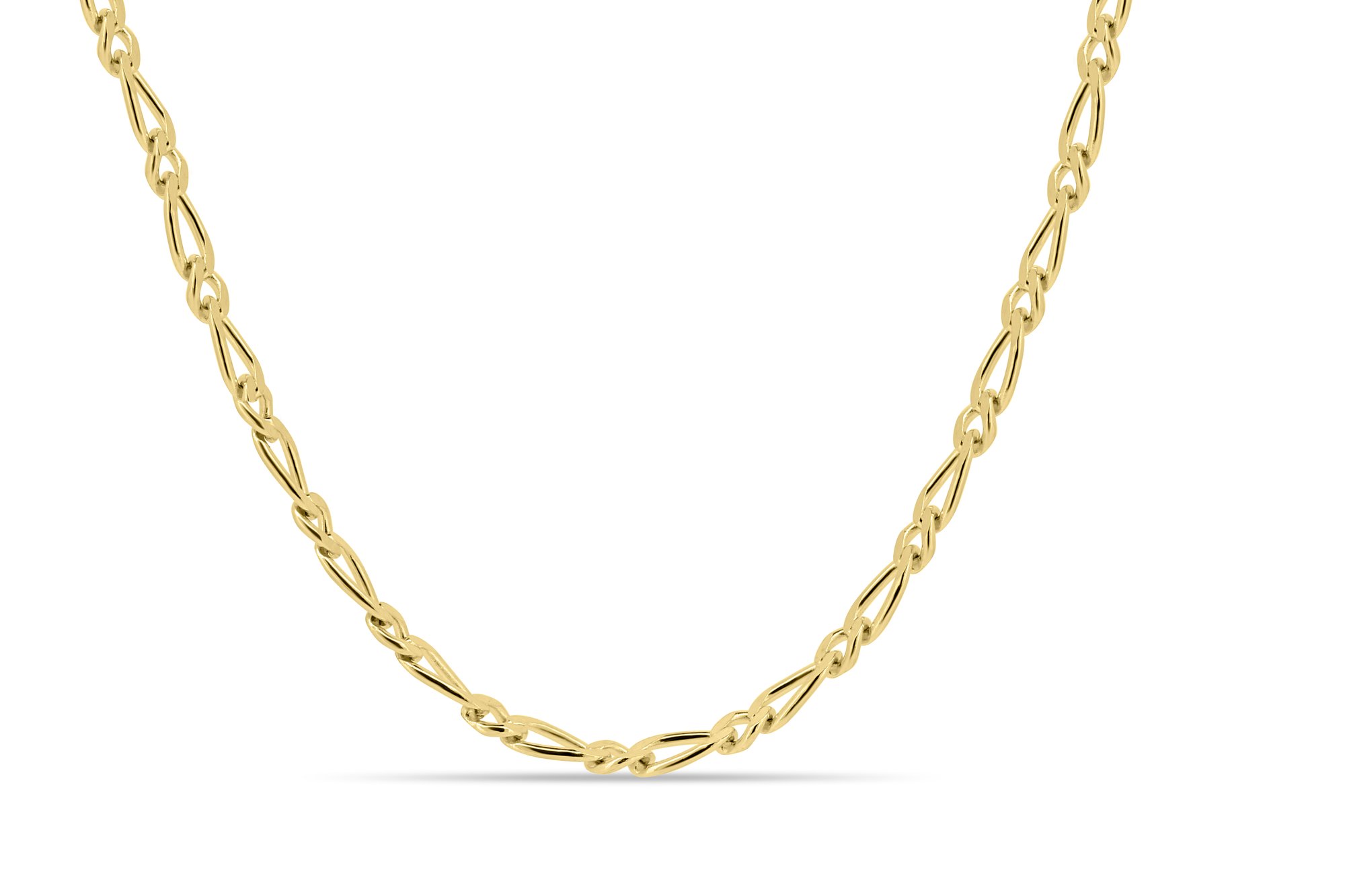 December - 45cm Figaro Link Chain - 9k Yellow Gold