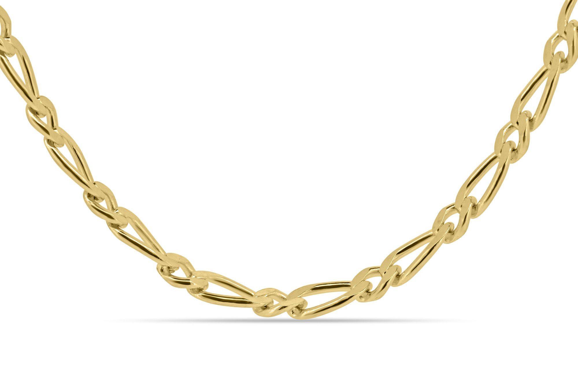 December - 45cm Figaro Link Chain - 9k Yellow Gold