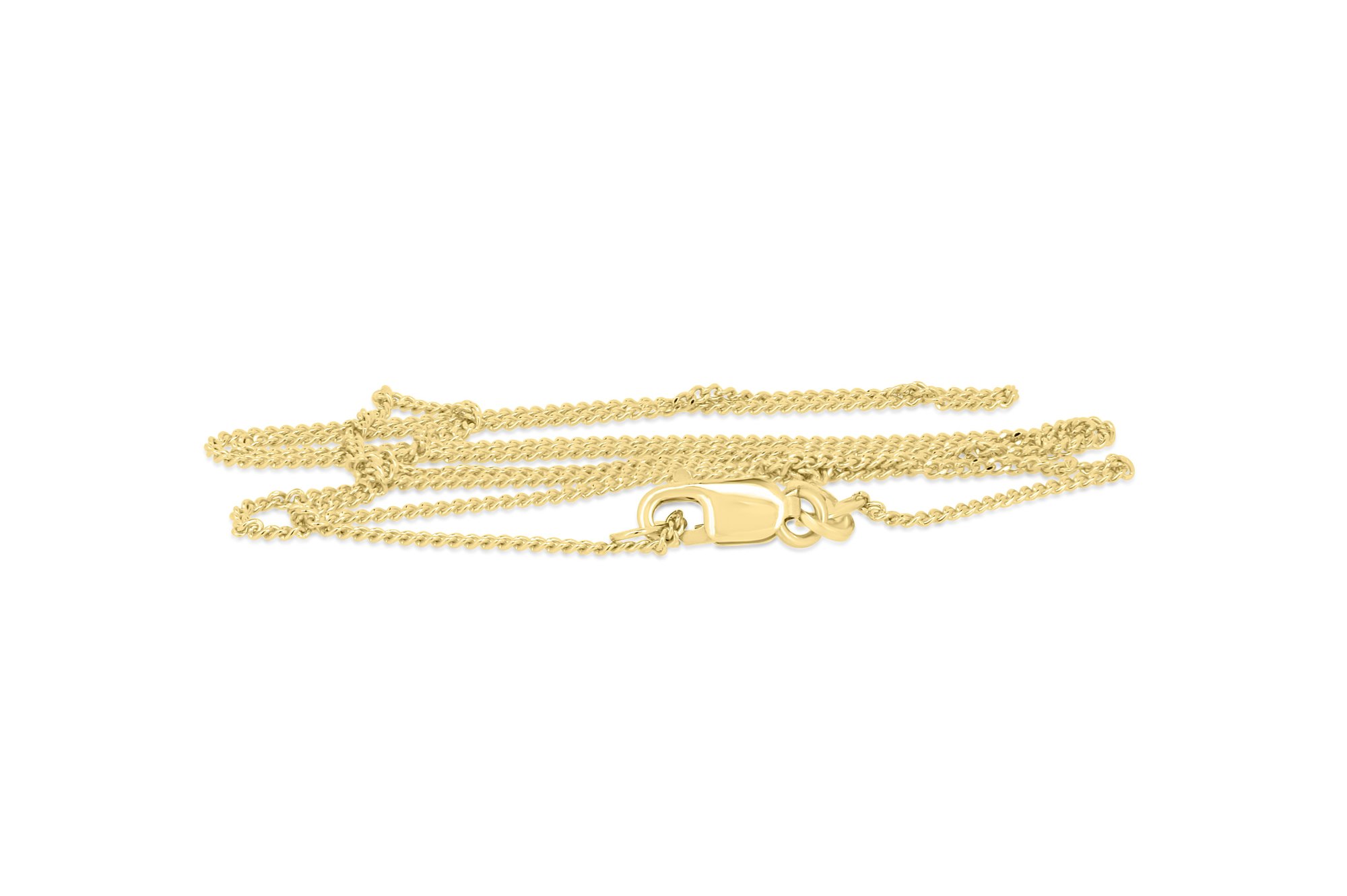 Gal - 45cm Diamond Curb Chain - 9k Yellow Gold