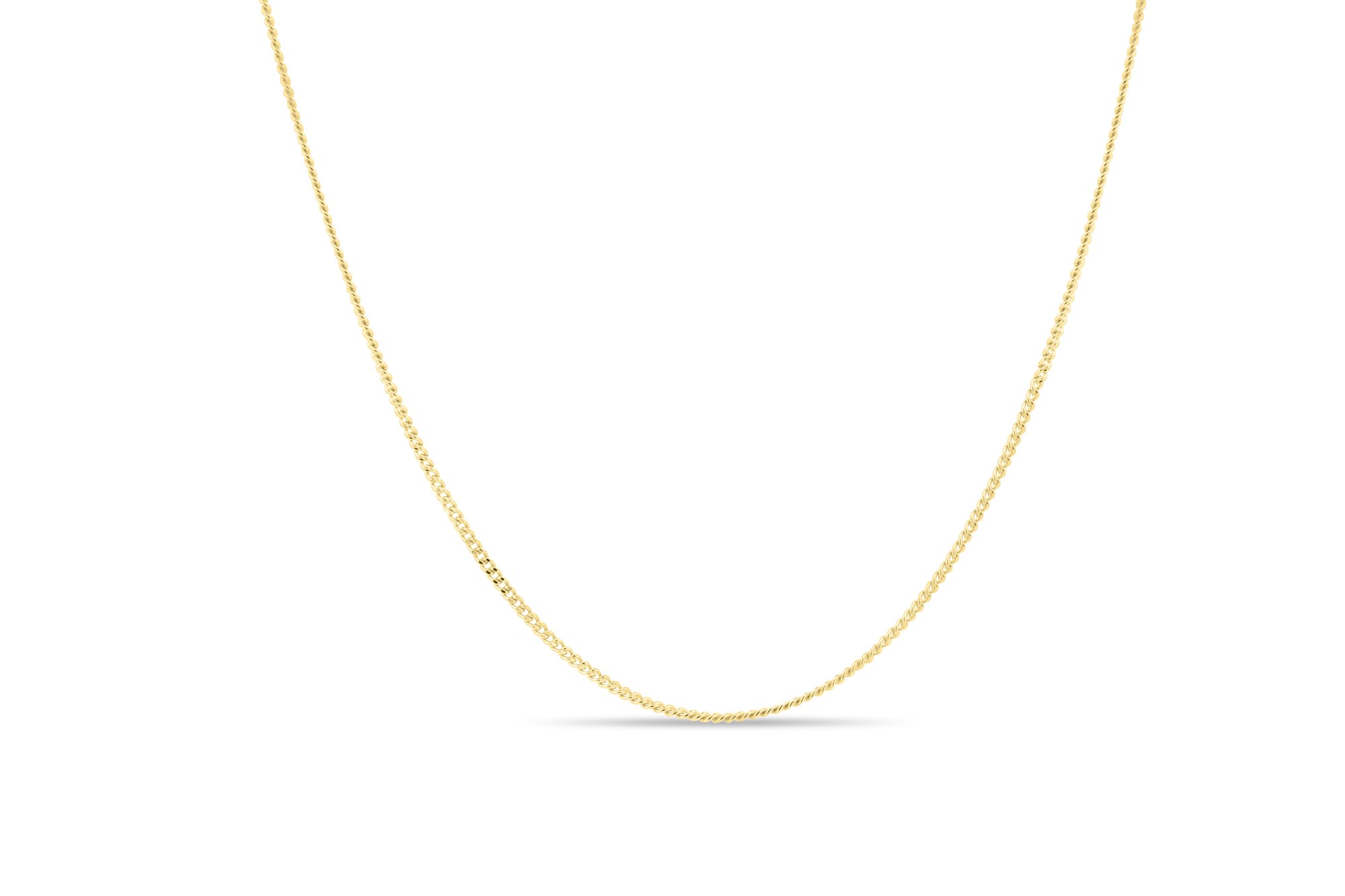 Gal - 45cm Diamond Curb Chain - 9k Yellow Gold