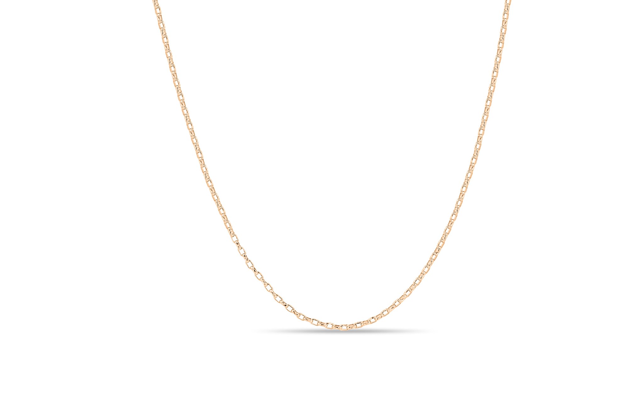 Mabel - 45cm Diamond Cut Chain - 9k Rose Gold