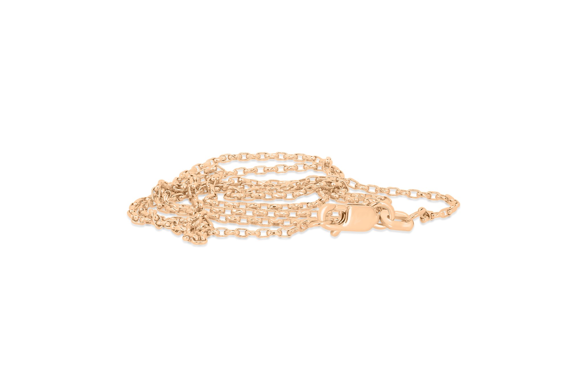 Mabel - 45cm Diamond Cut Chain - 9k Rose Gold