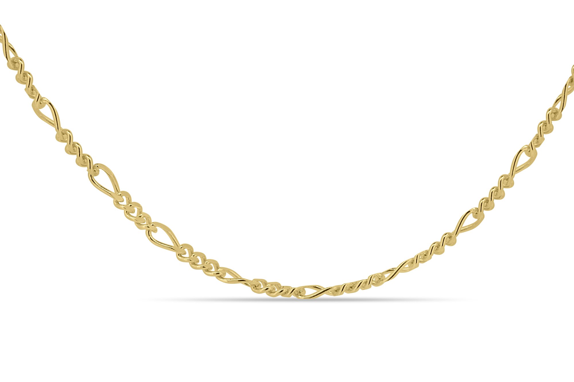 Sariyah - 45cm Fine Figaro Chain - 9k Yellow Gold