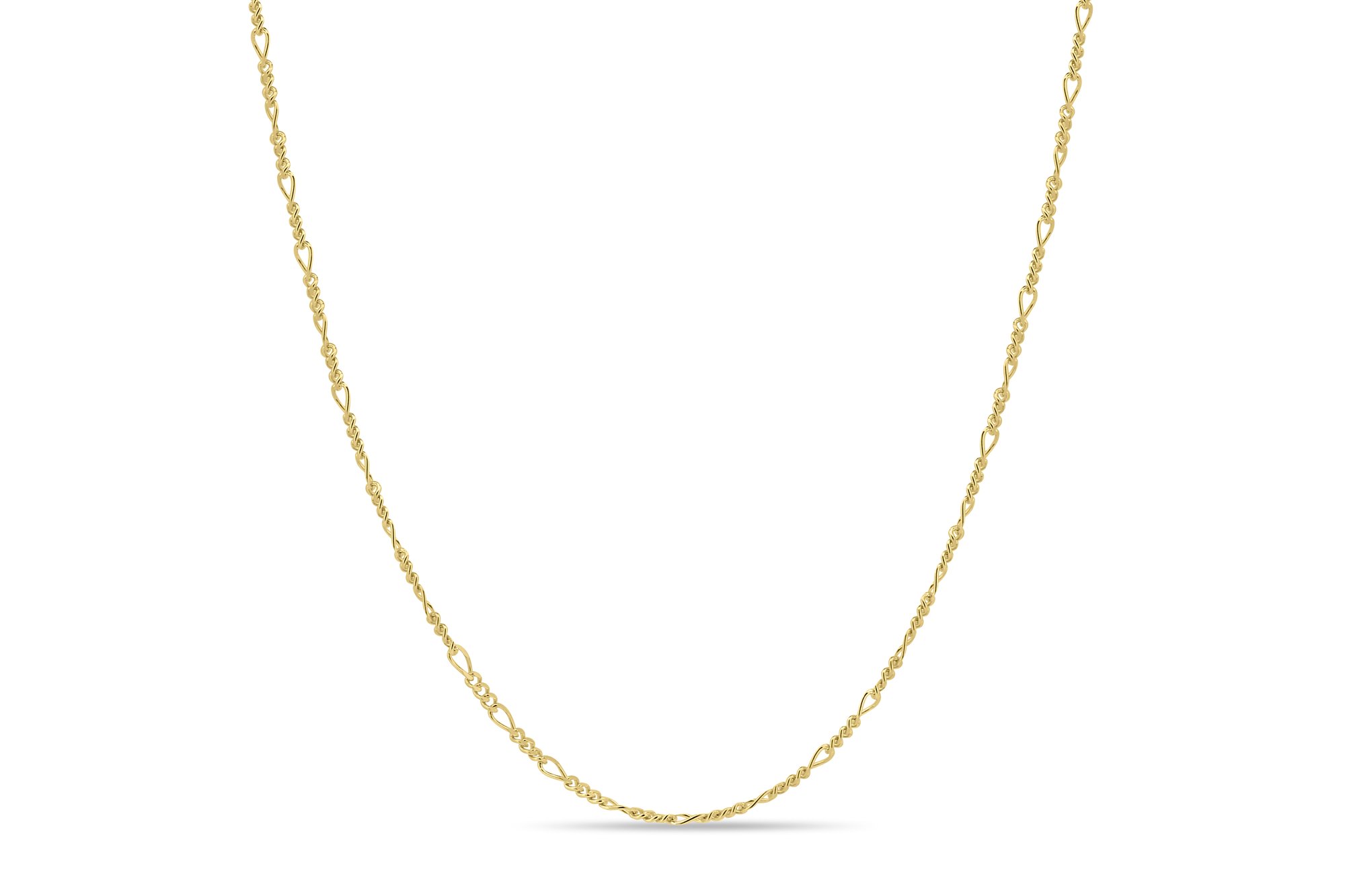 Sariyah - 45cm Fine Figaro Chain - 9k Yellow Gold