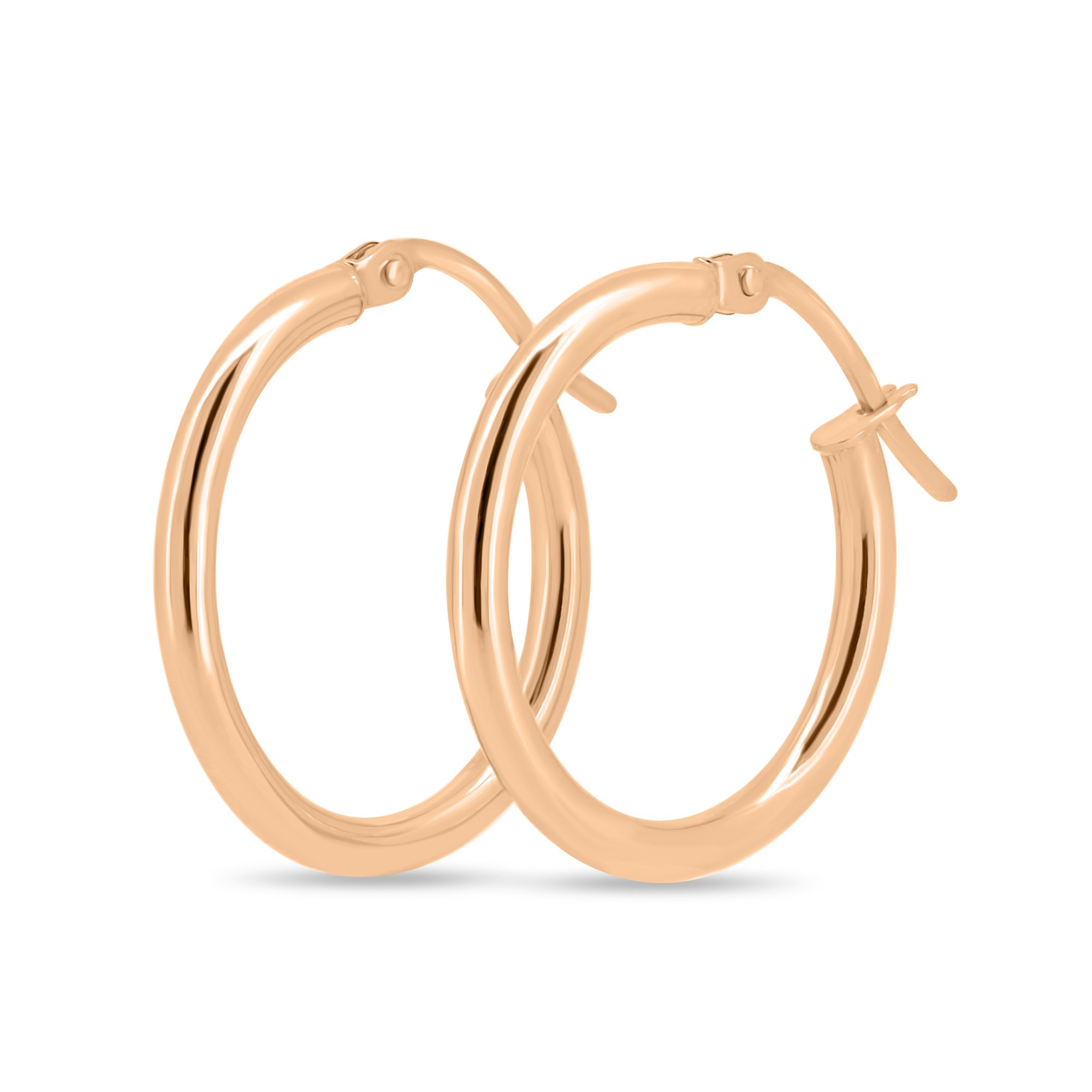 Alinta - 14k Hoop Earrings - 14k Rose Gold