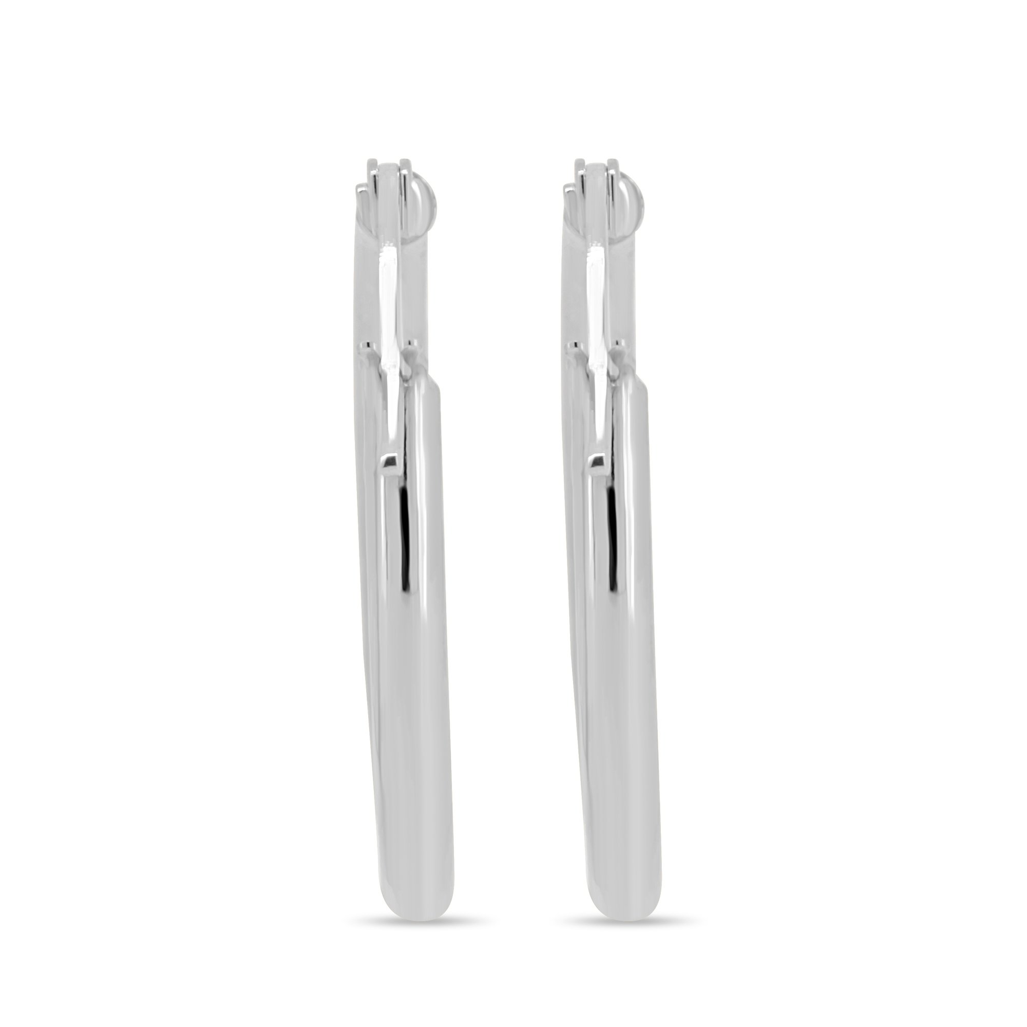 Alinta - 14k Hoop Earrings - 14k White Gold