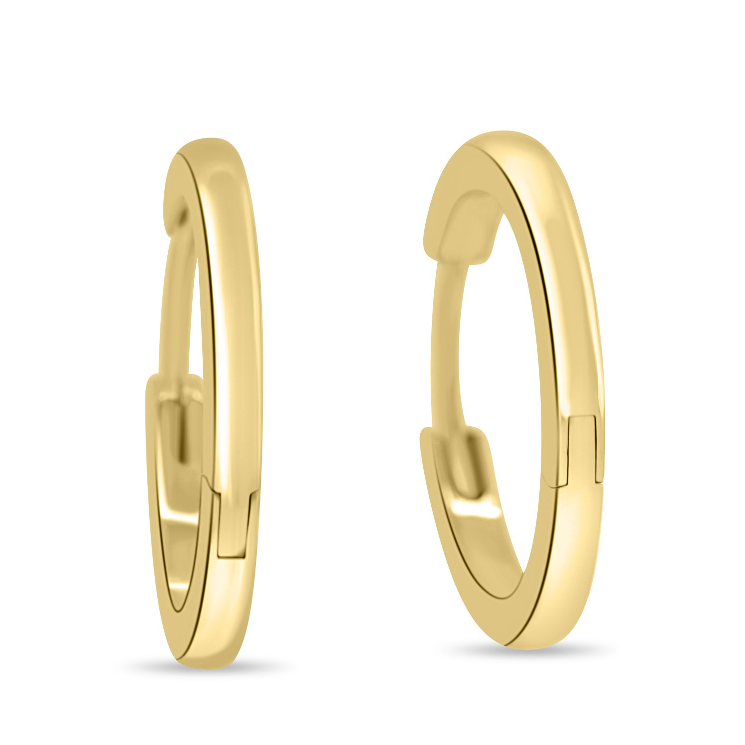 Emmeline - Huggie Hoop Earrings - 14k Yellow Gold