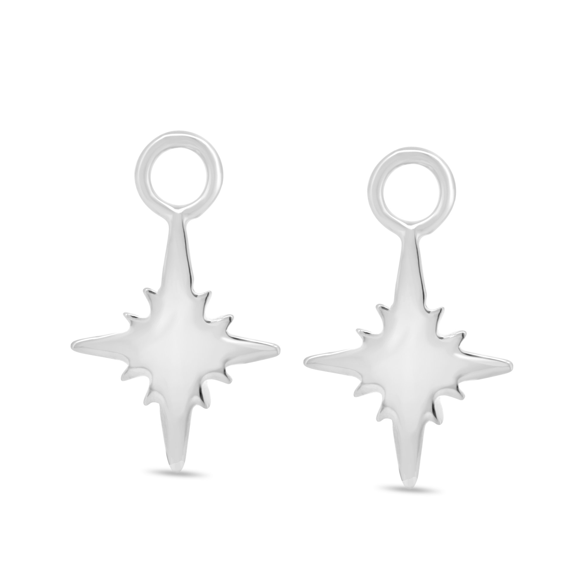Mila - Star Earring Charm - 9k White Gold