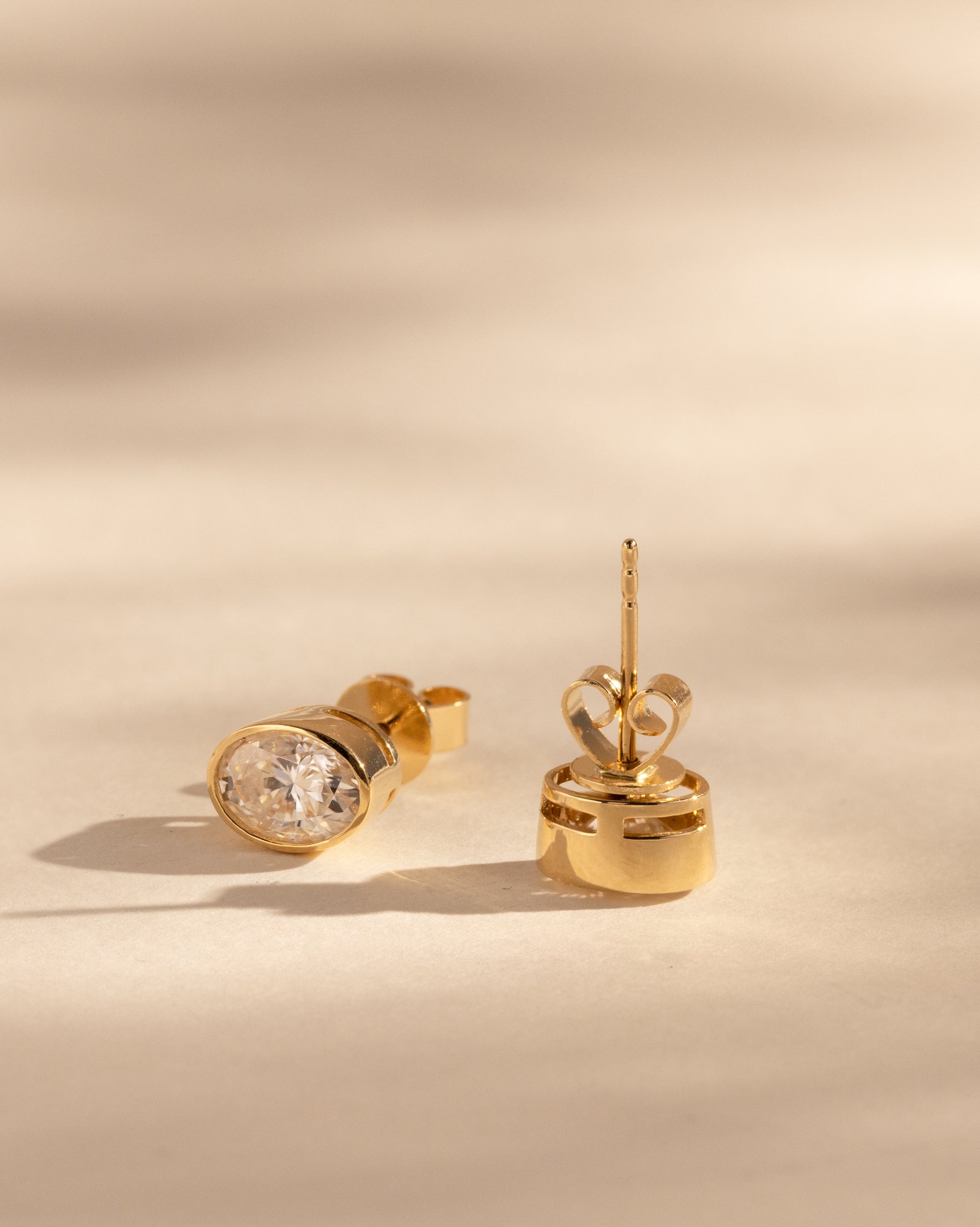 Miriam - Oval Bezel Earrings Lifestyle Image