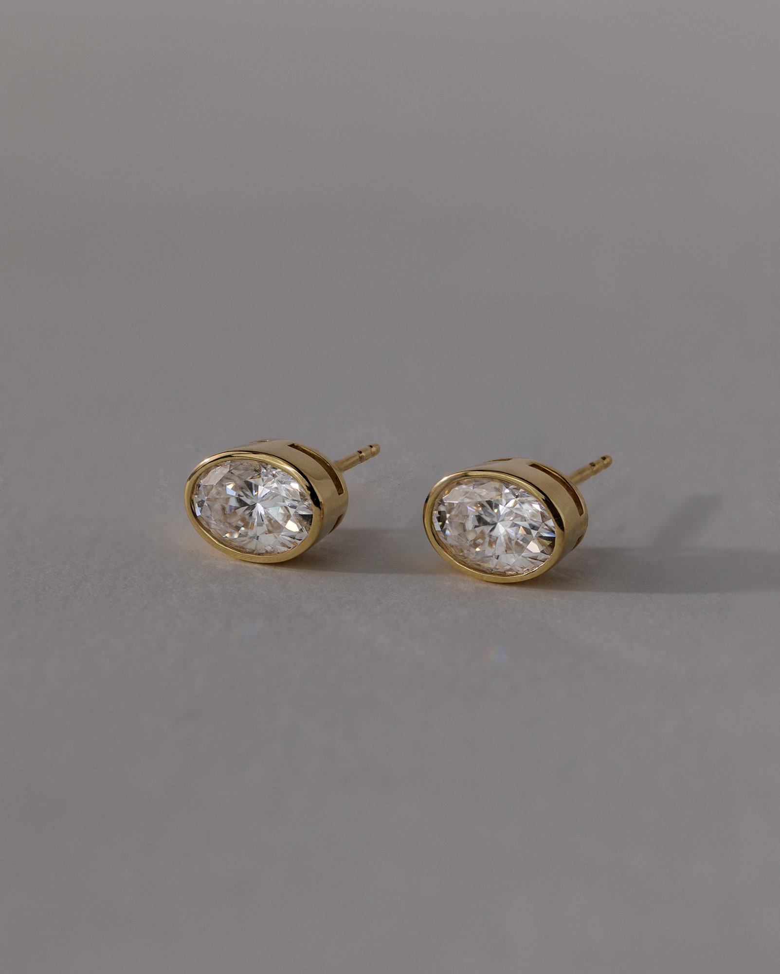 Miriam - Oval Bezel Earrings Lifestyle Image